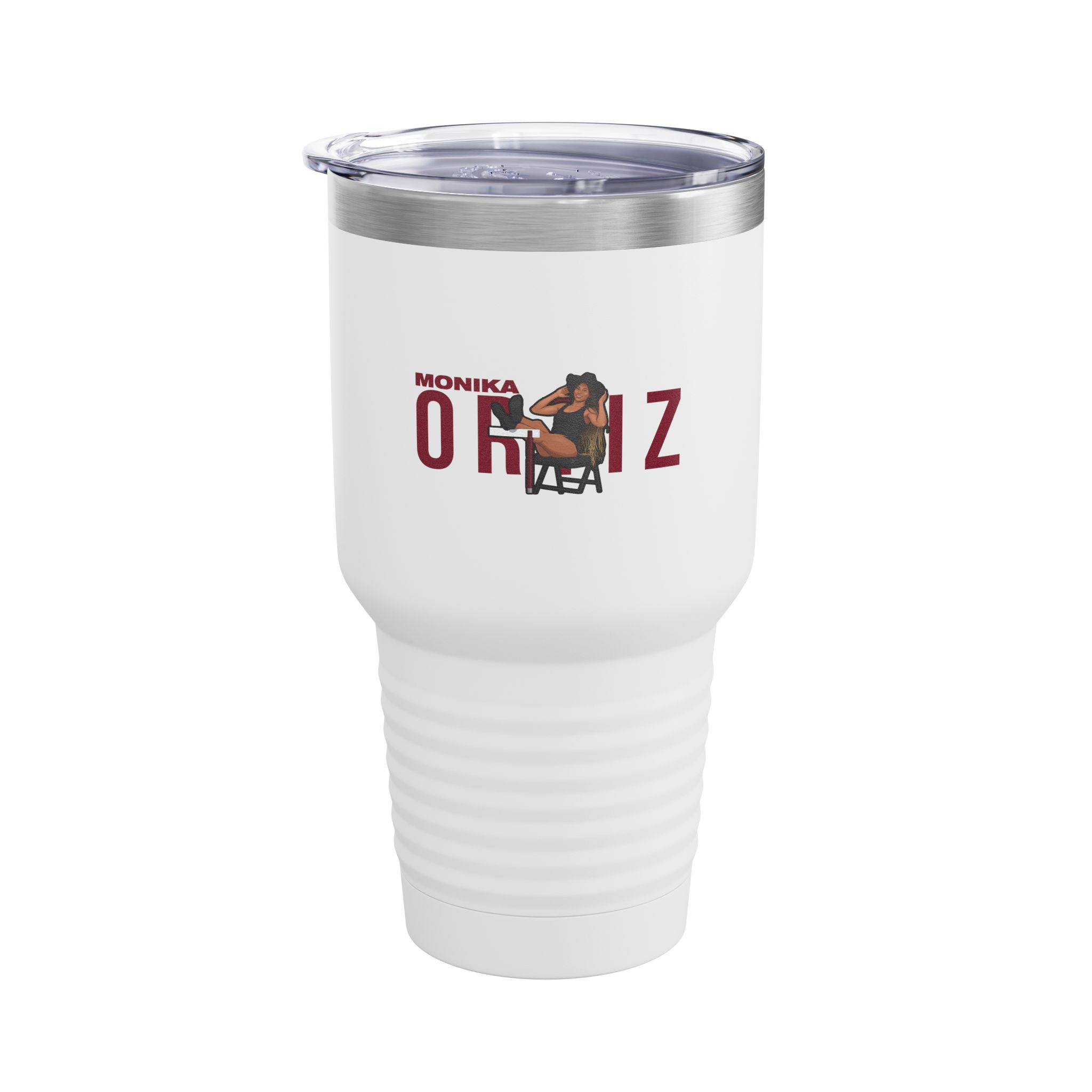 30oz Tumbler — character_player_name in White