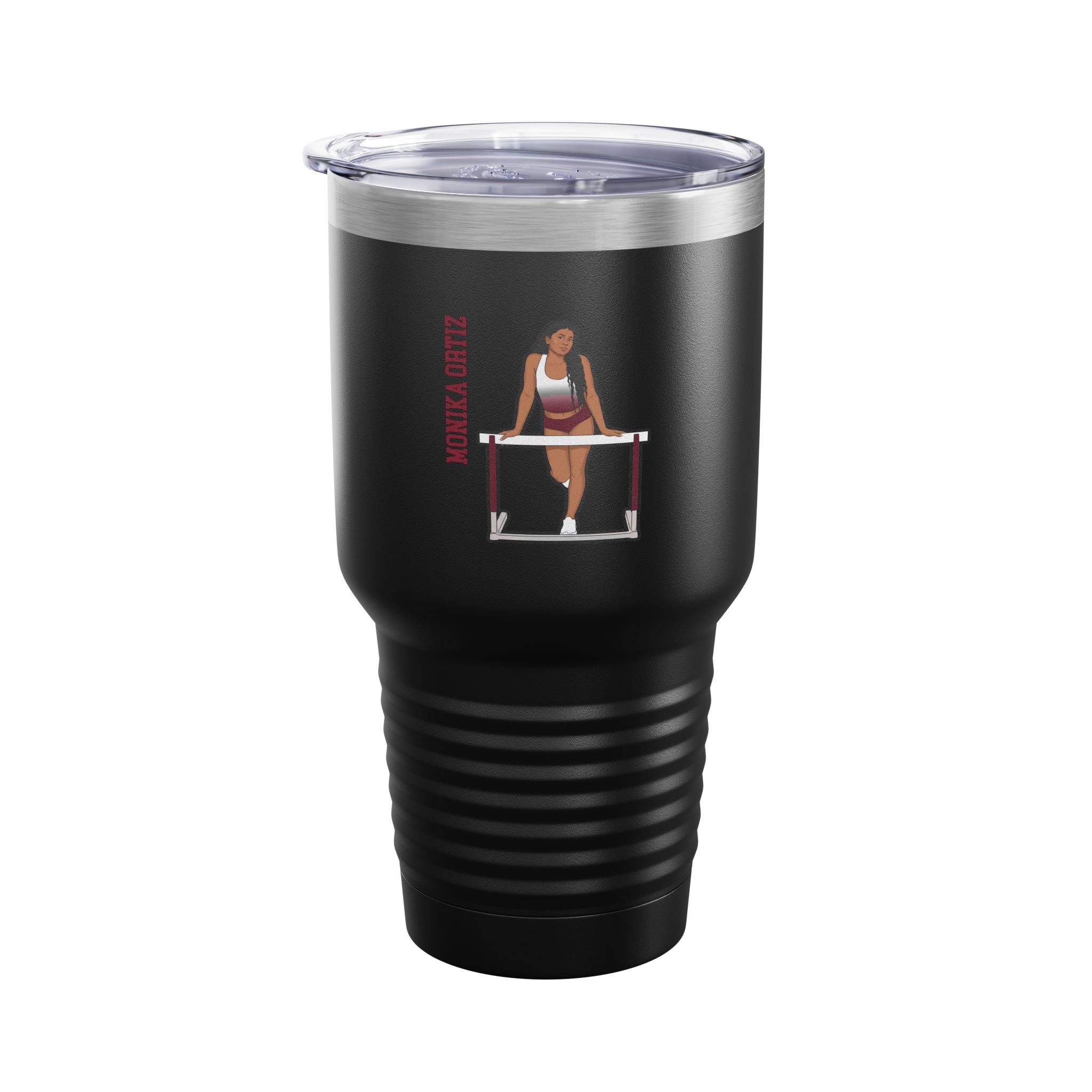 30oz Tumbler — character_name_vertical in Black