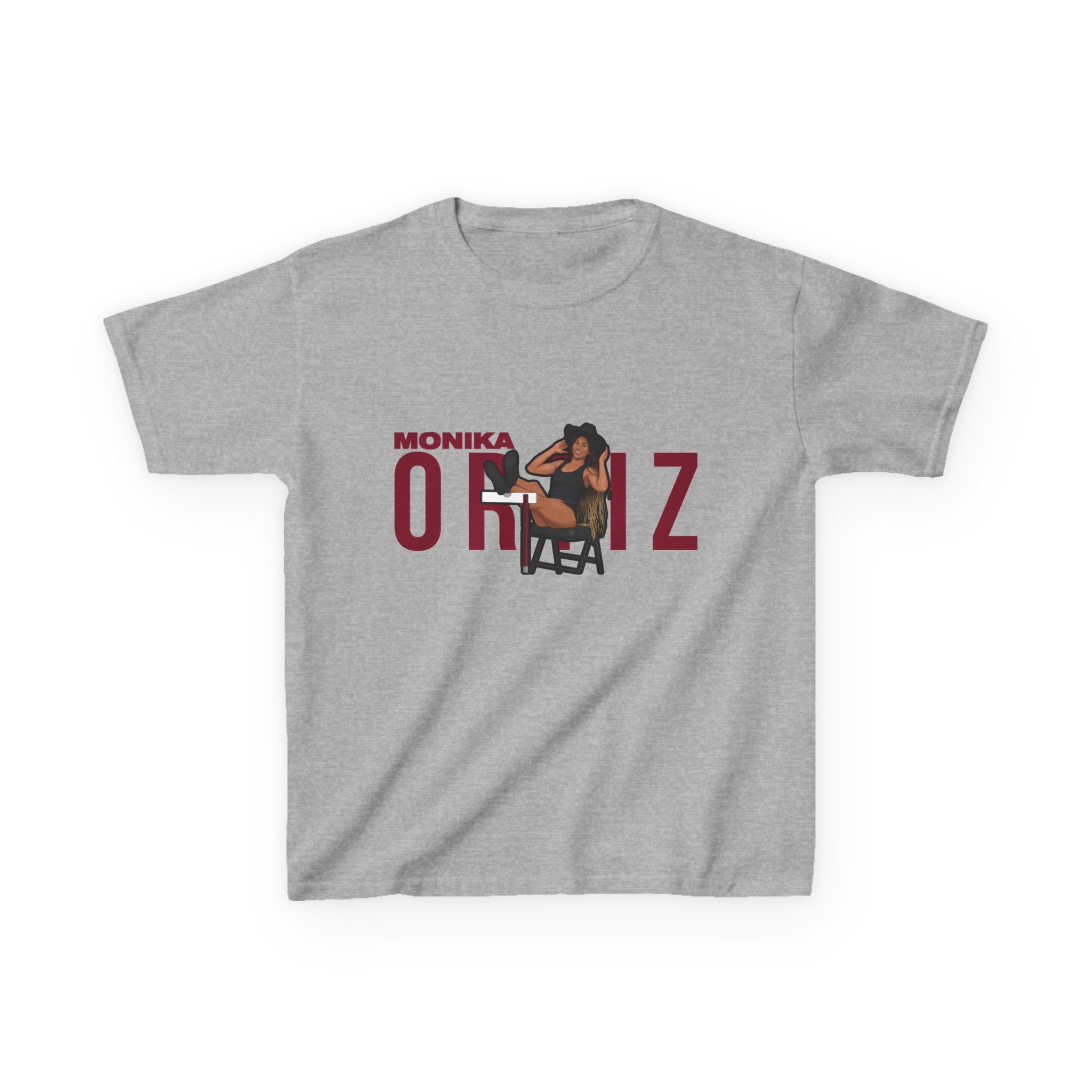 Youth Tee — character_player_name in Grey