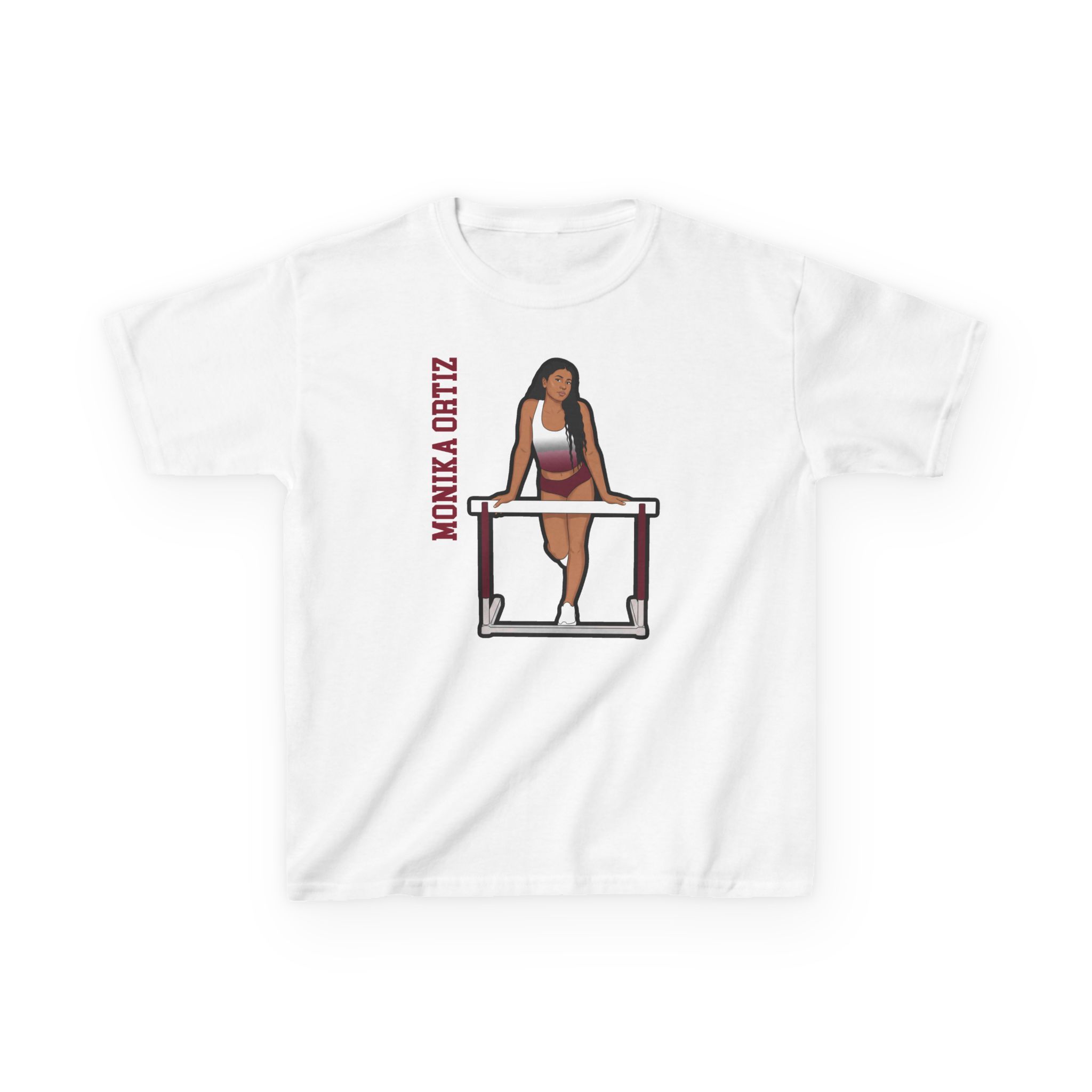 Youth Tee — character_name_vertical in White