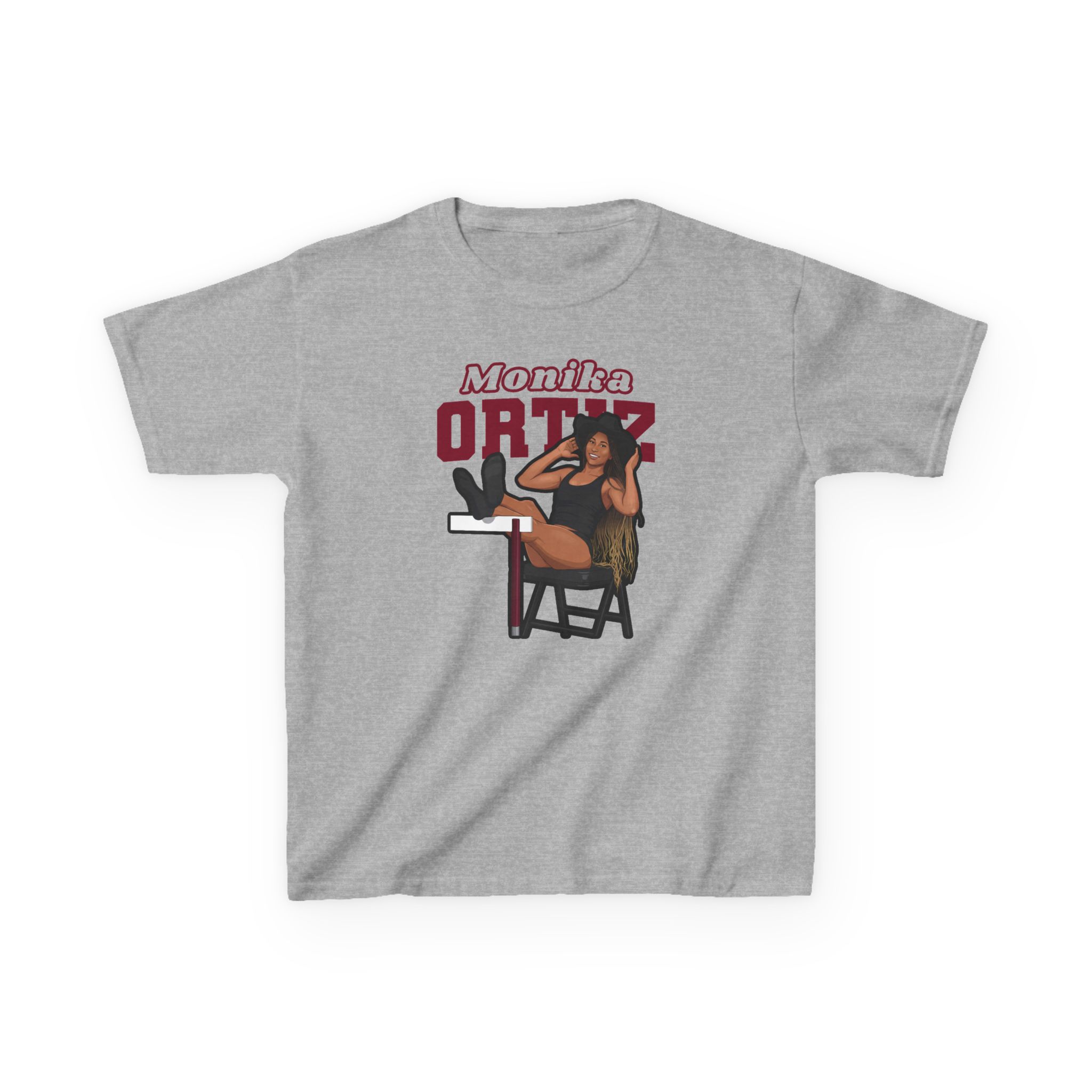 Youth Tee — character_name_arch in Grey