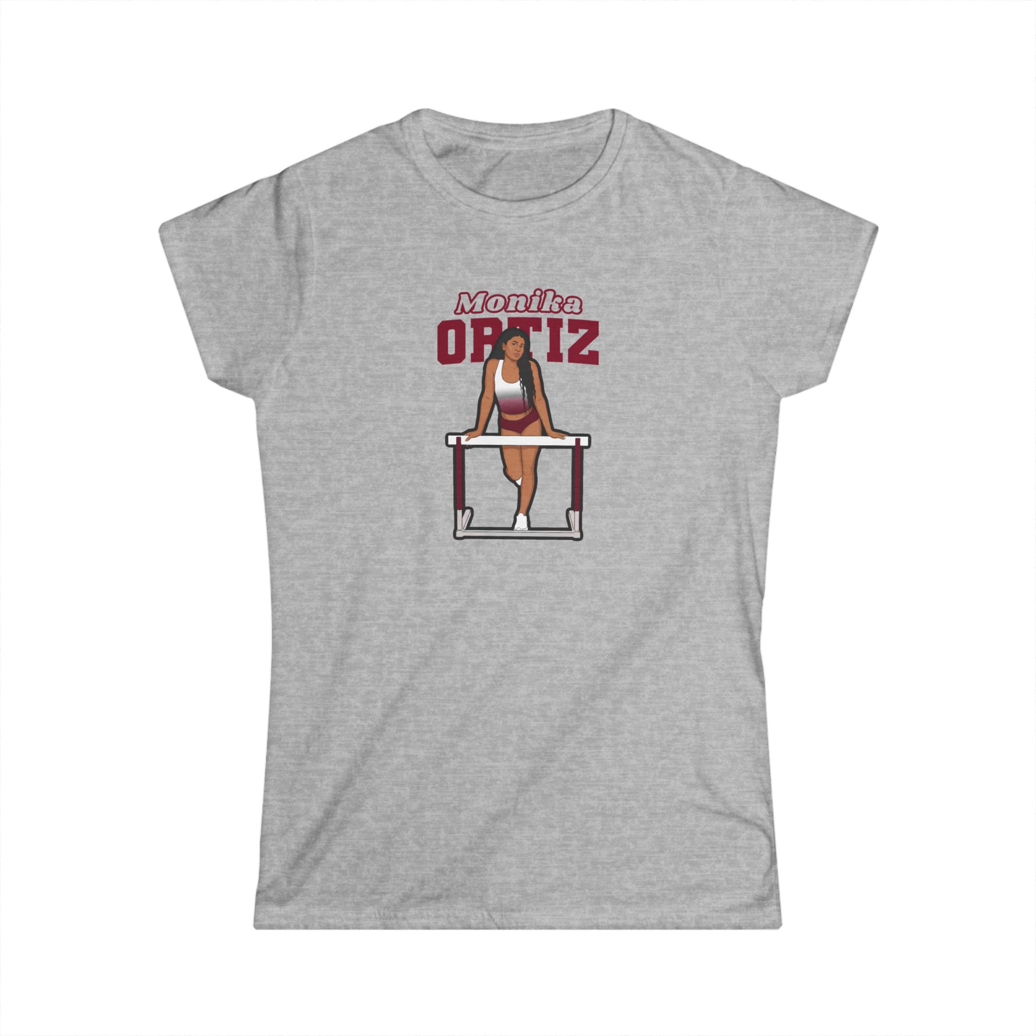 Women's Softstyle Tee — character_name_arch in Grey