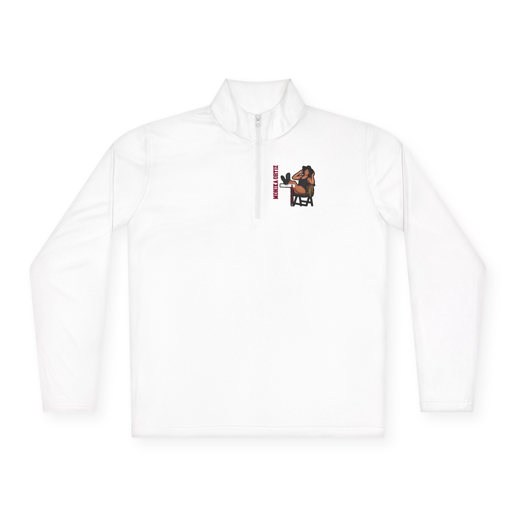 Q-Zip Pullover — character_name_vertical in White