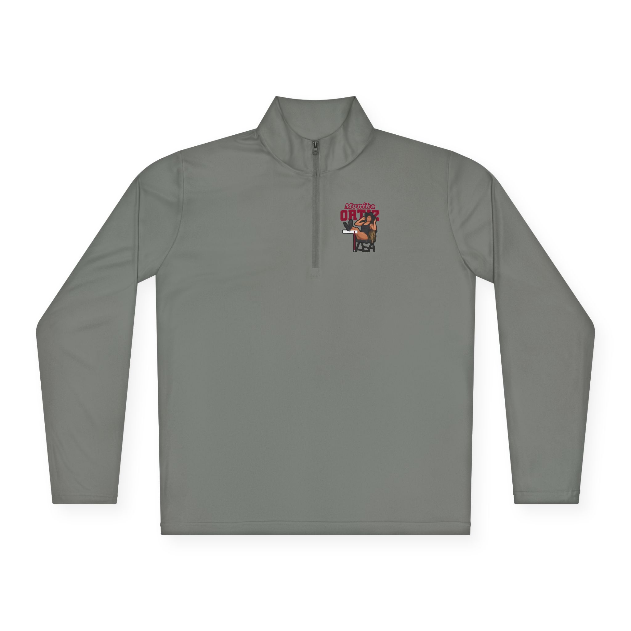 Q-Zip Pullover — character_name_arch in Grey