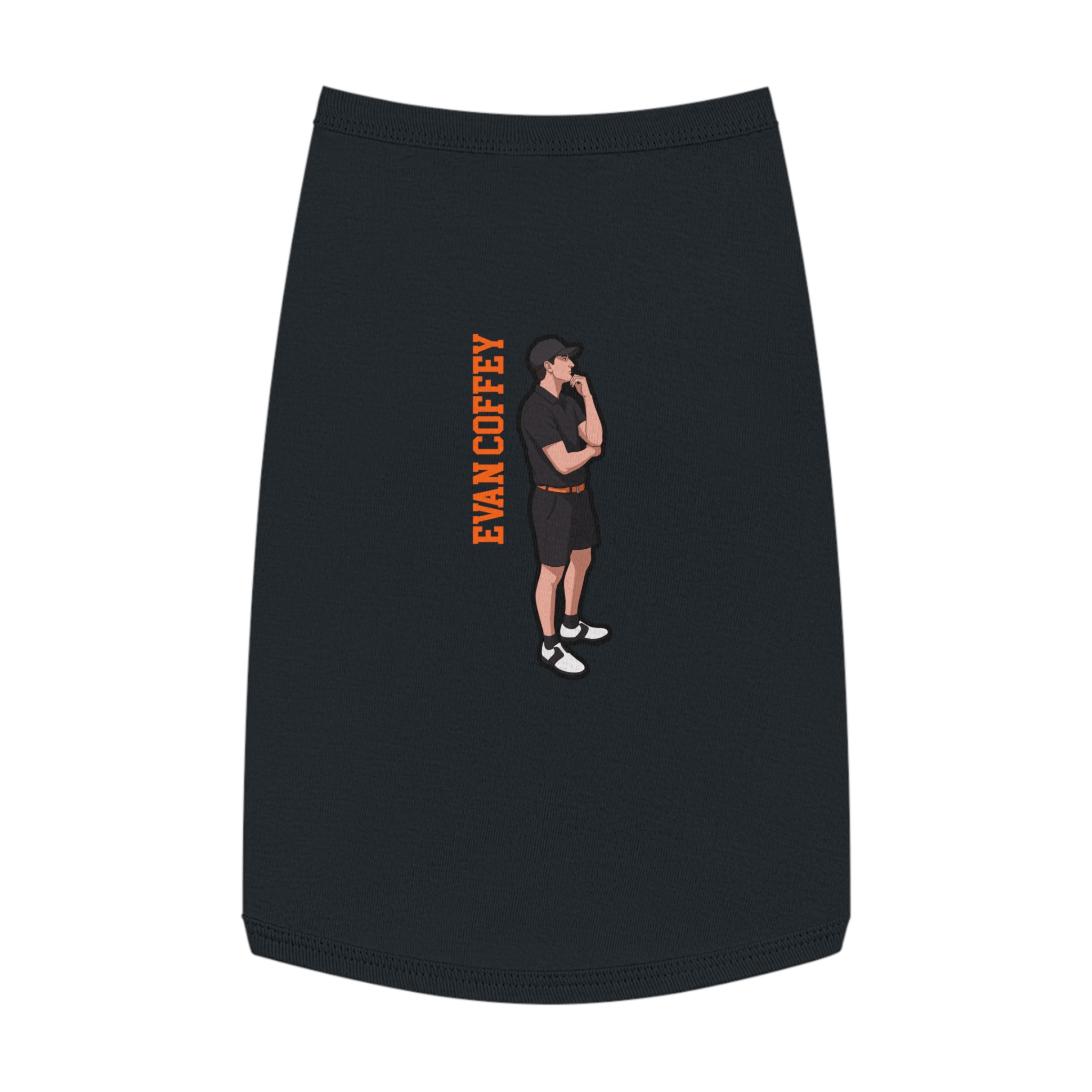 Pet Tank Top — character_name_vertical in Black