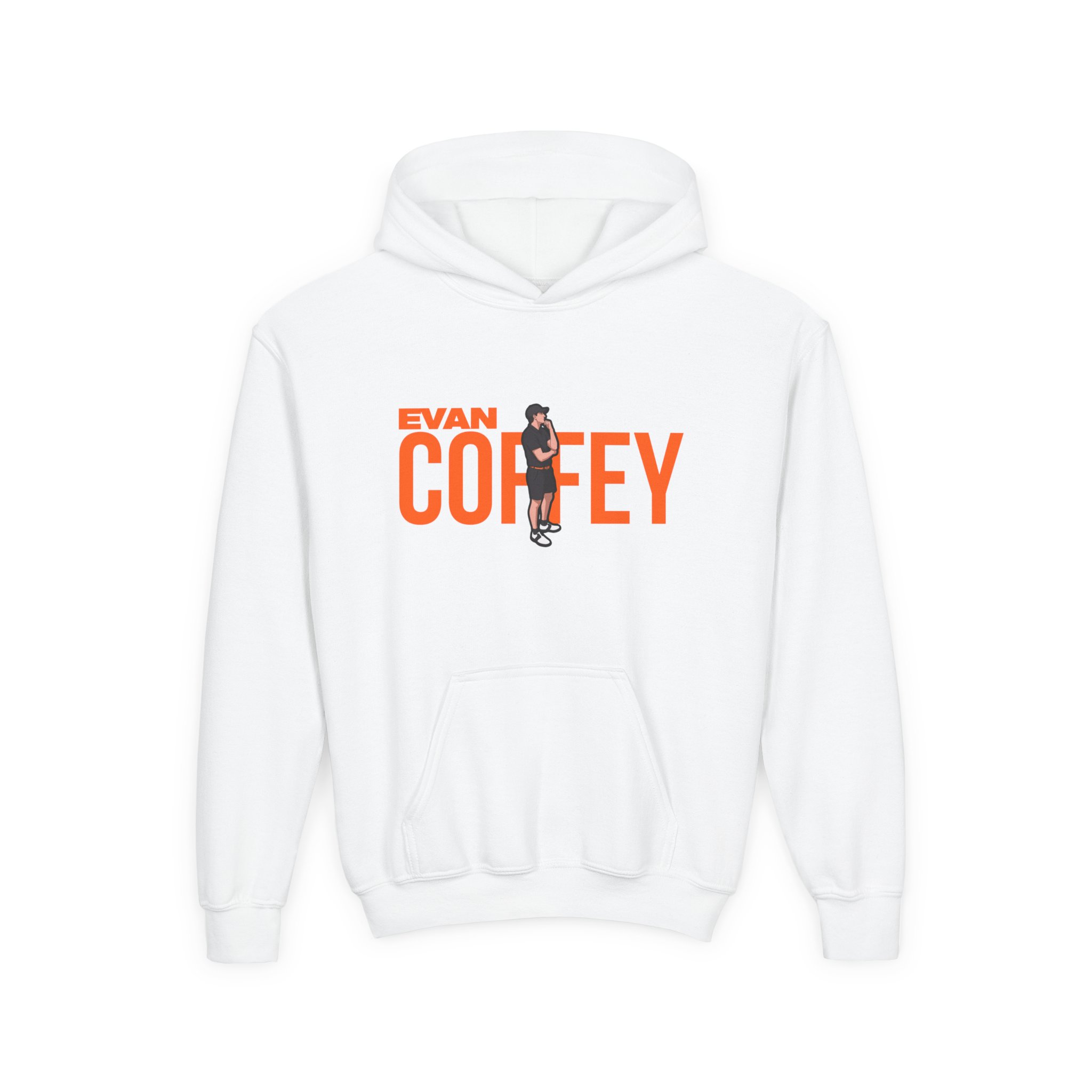 Youth Hoodie — character_player_name in White