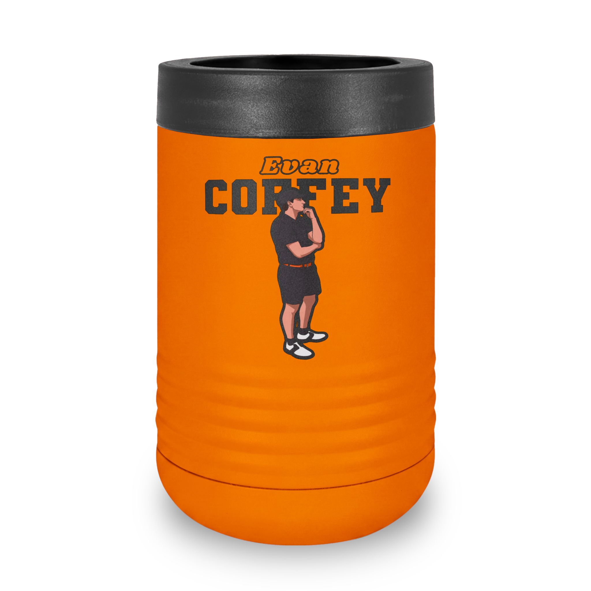 Stainless Can Cooler — character_name_arch in Orange