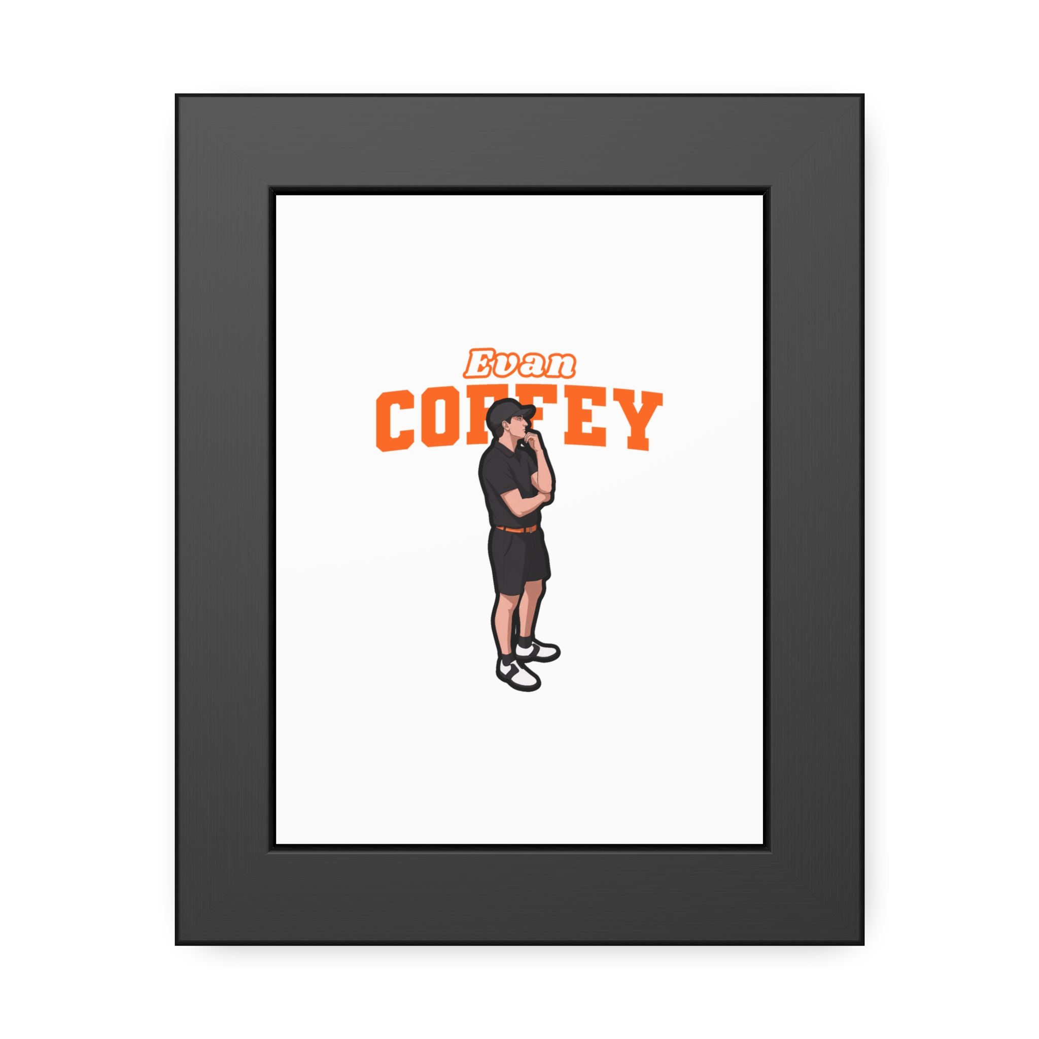 Framed Poster — character_name_arch in Black