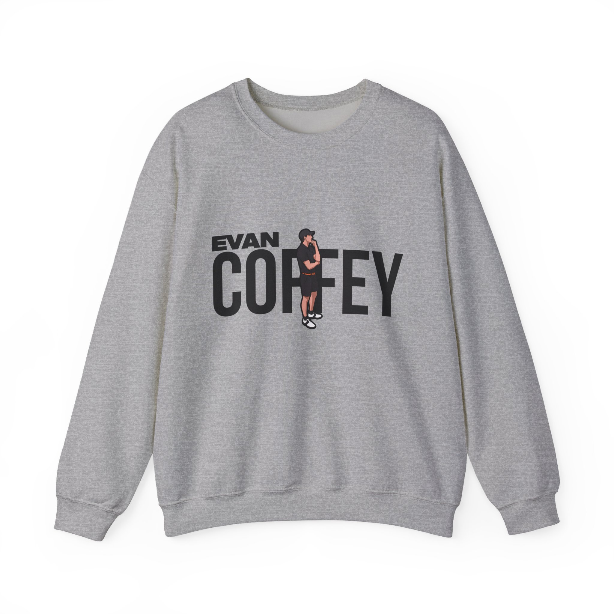 Crewneck Sweatshirt — character_player_name in Grey