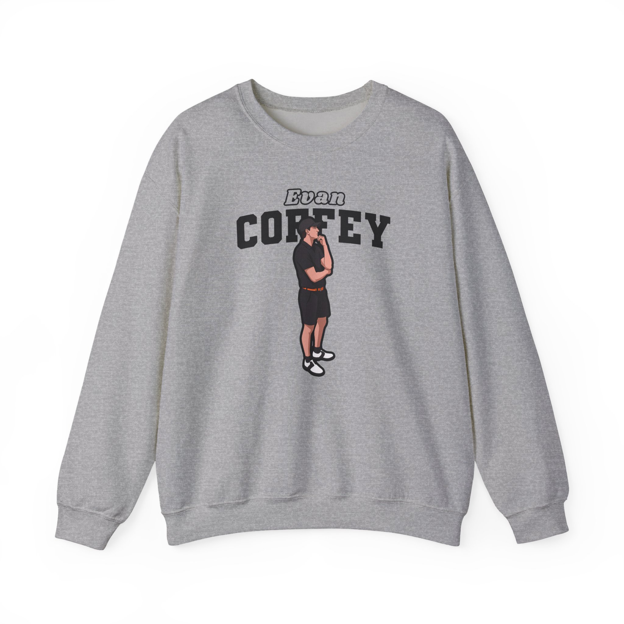 Crewneck Sweatshirt — character_name_arch in Grey