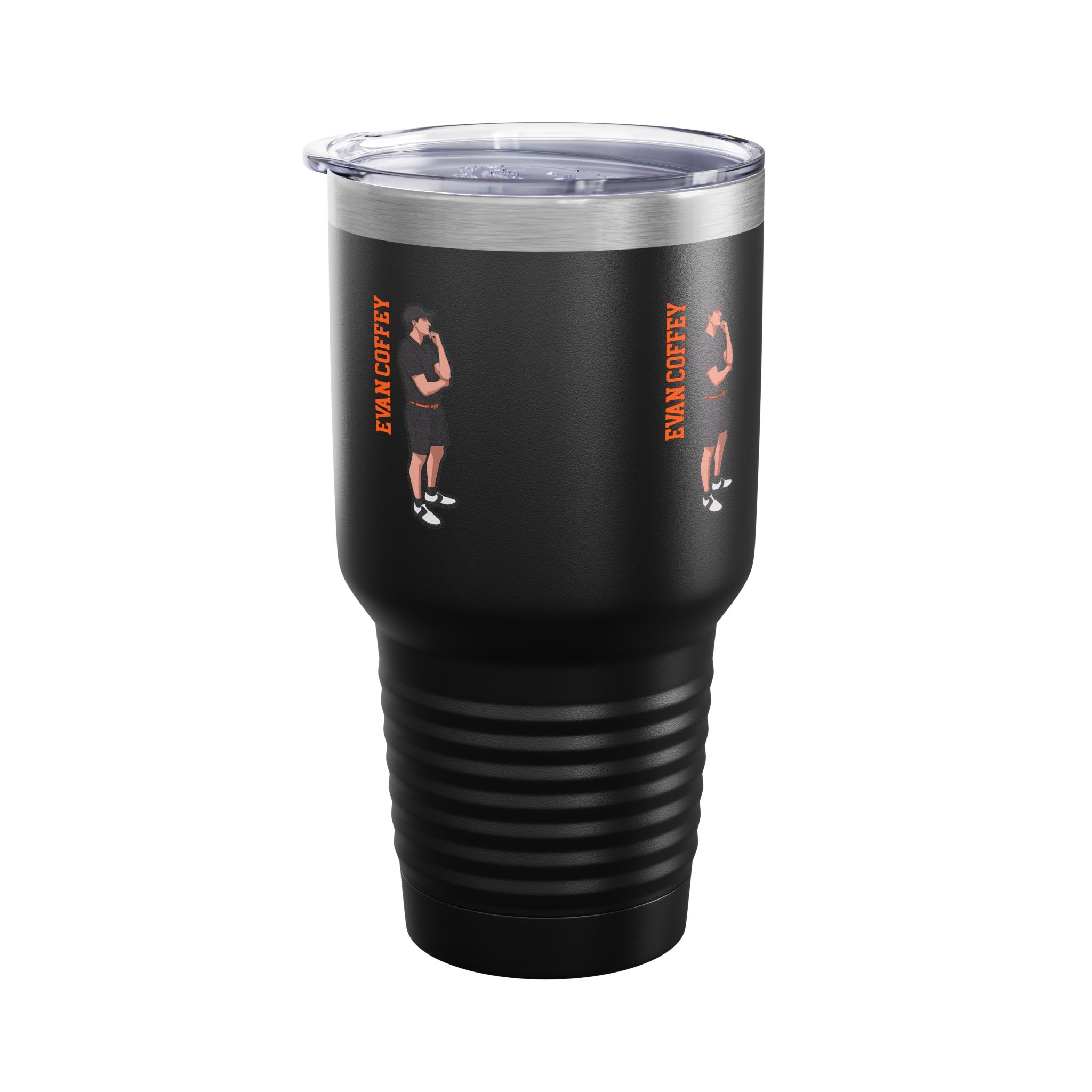 30oz Tumbler — character_name_vertical in Black