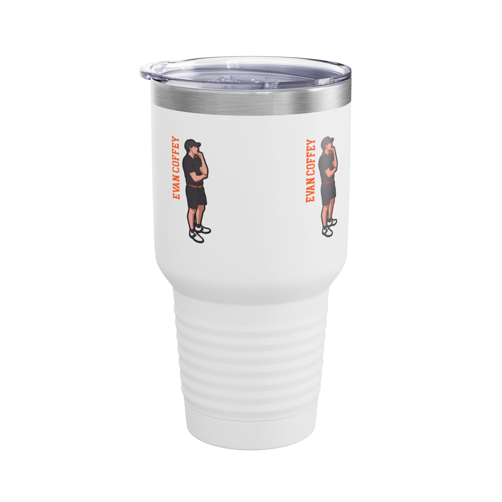 30oz Tumbler — character_name_vertical in White