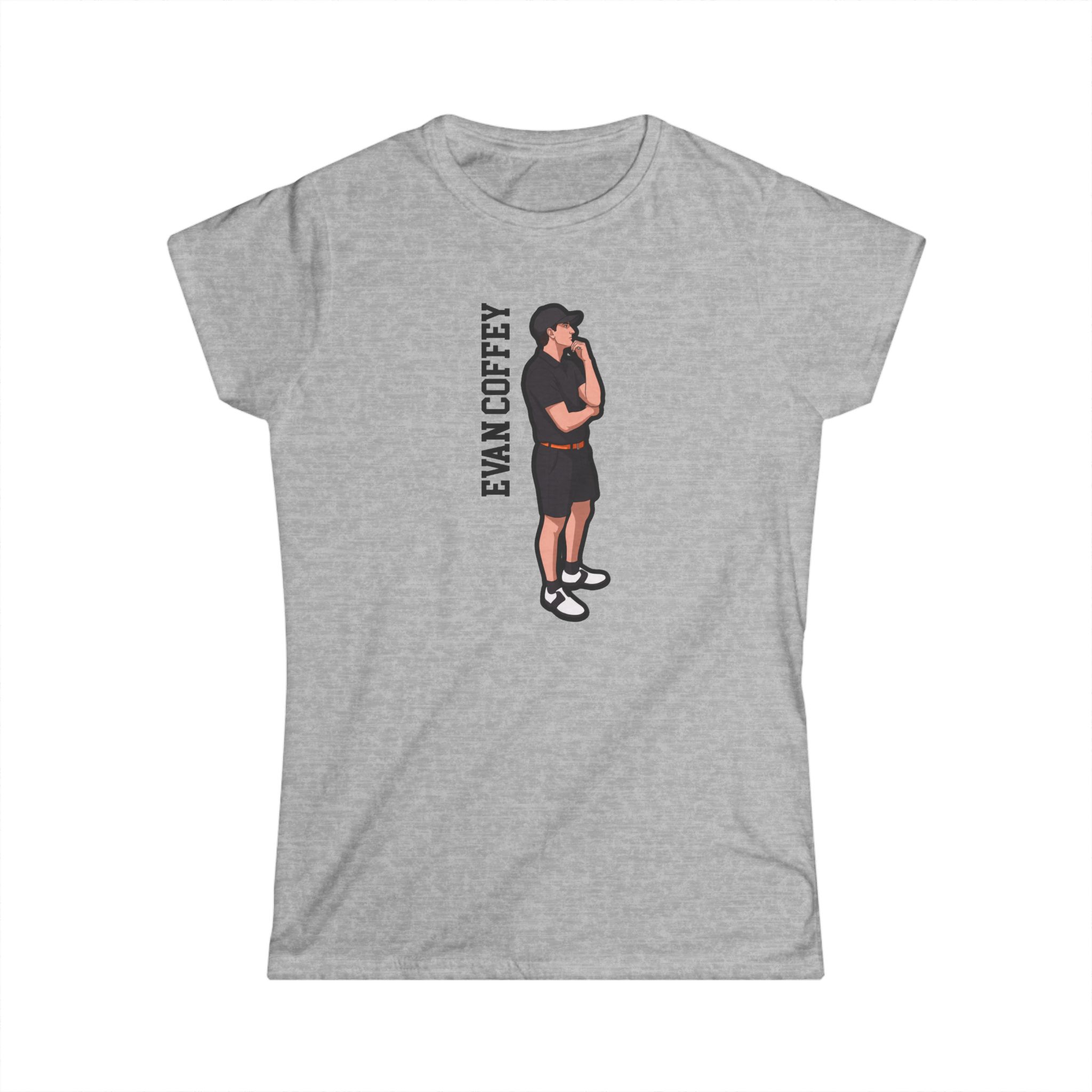 Women's Softstyle Tee — character_name_vertical in Grey