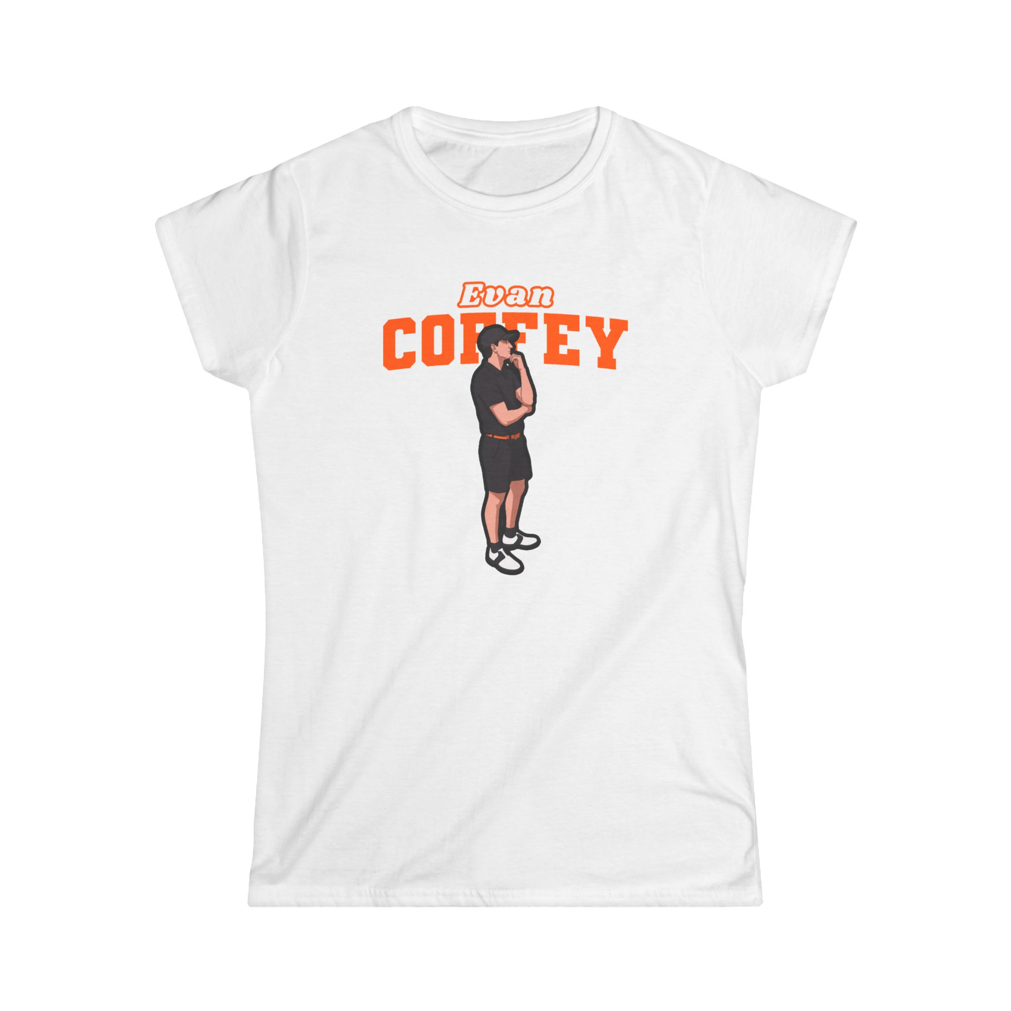 Women's Softstyle Tee — character_name_arch in White