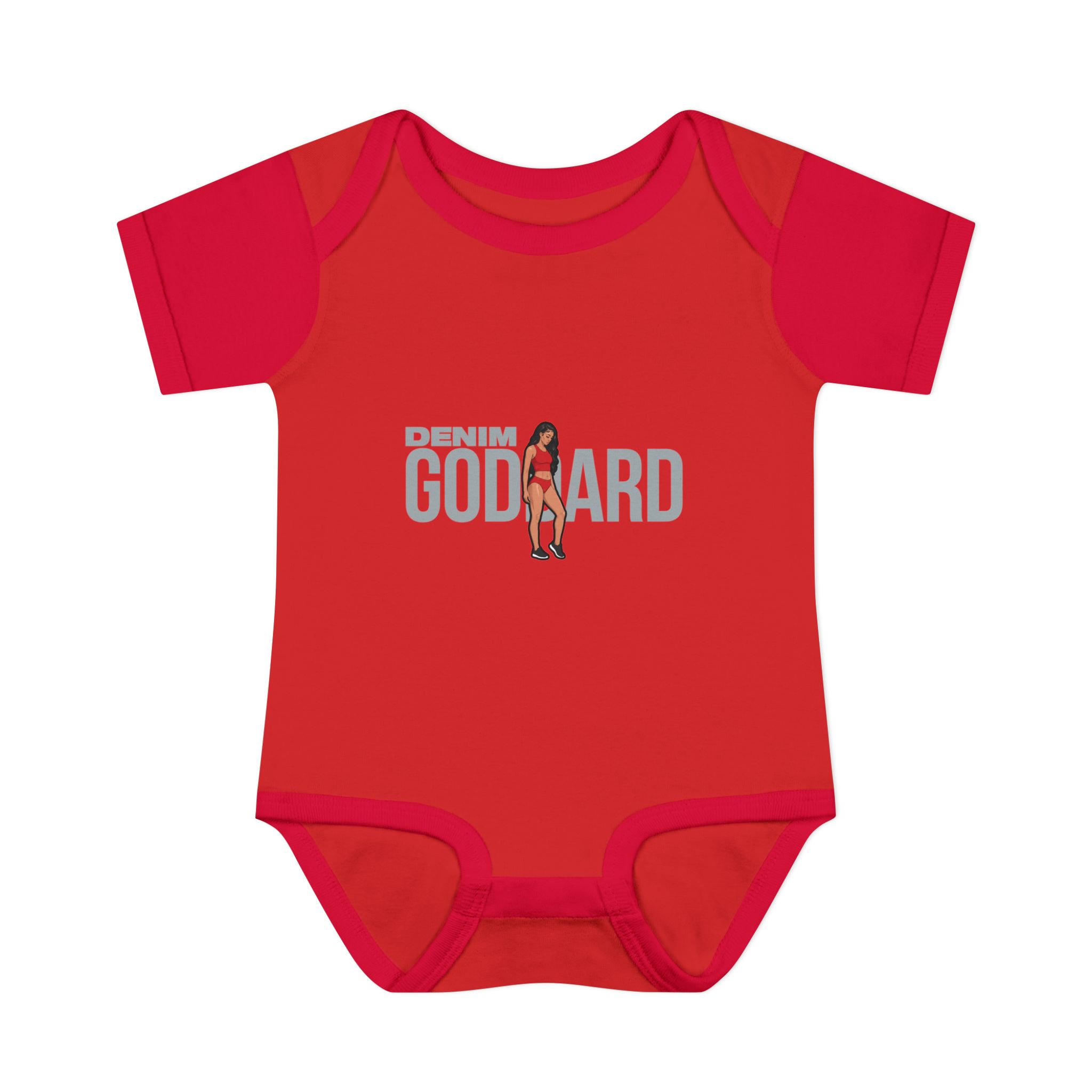 Baby Onesie — character_player_name in Red
