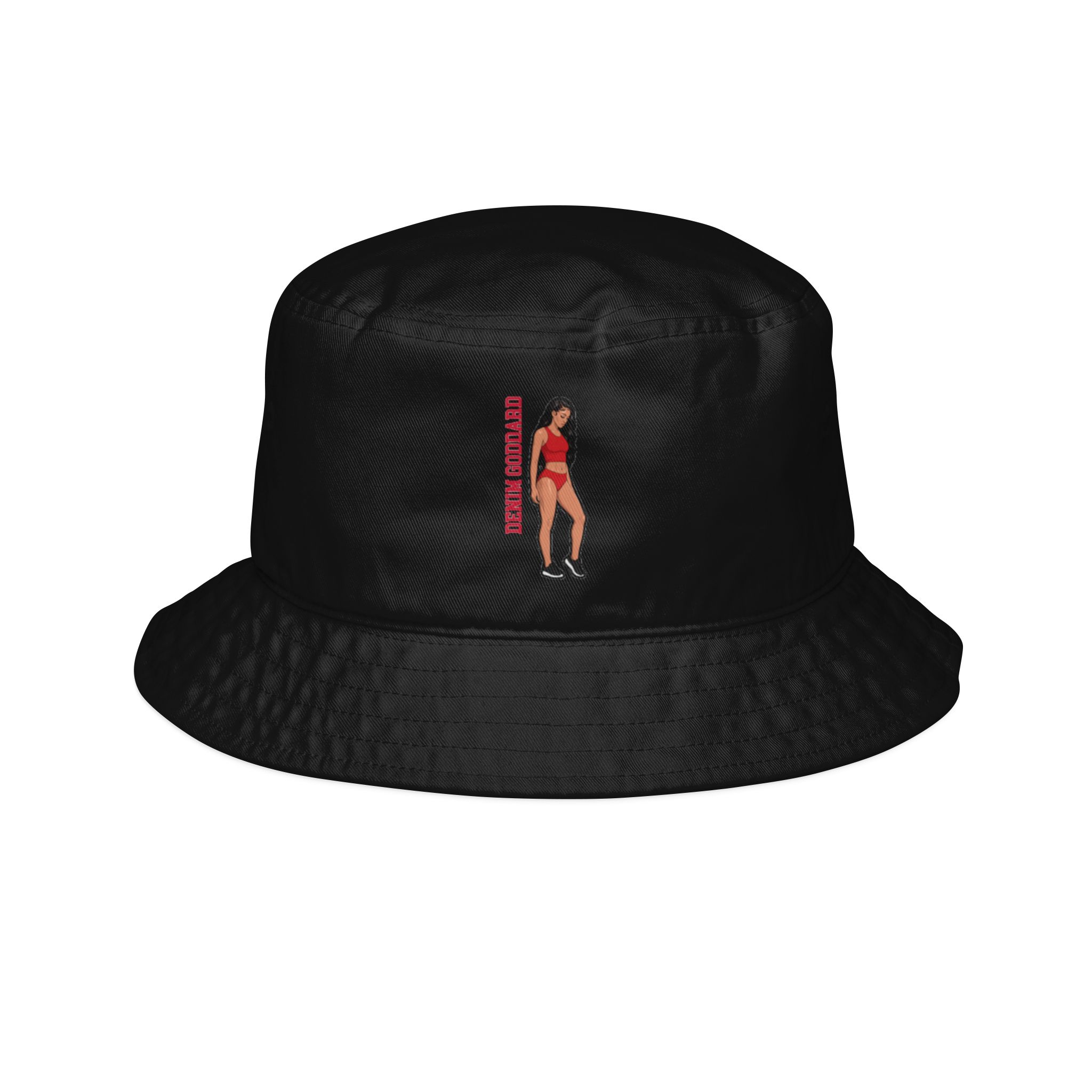 Bucket Hat — character_name_vertical in Black