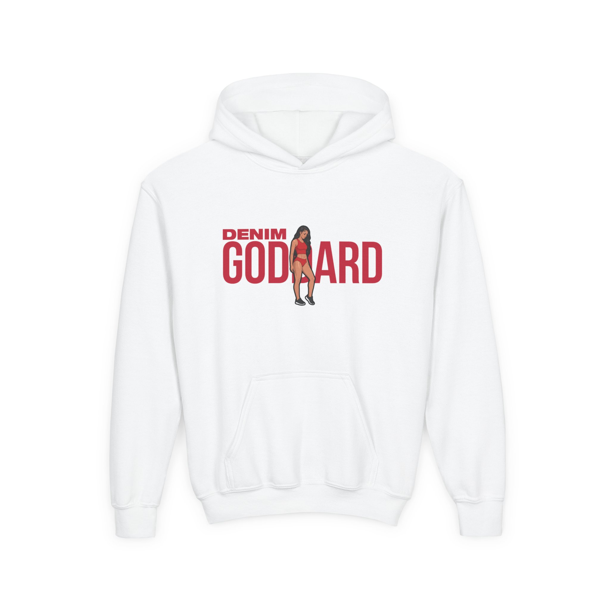 Youth Hoodie — character_player_name in White