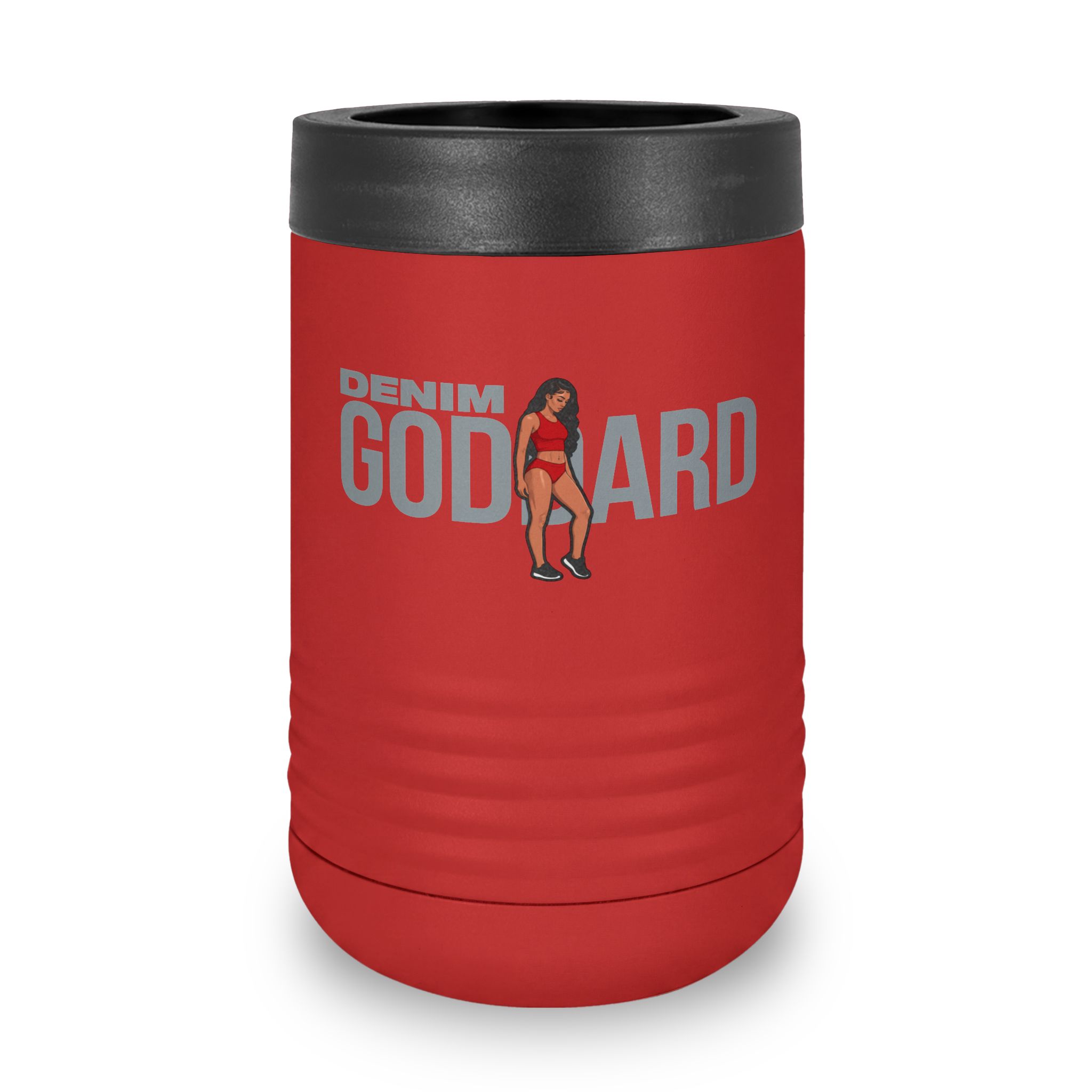 Stainless Can Cooler — character_player_name in Red
