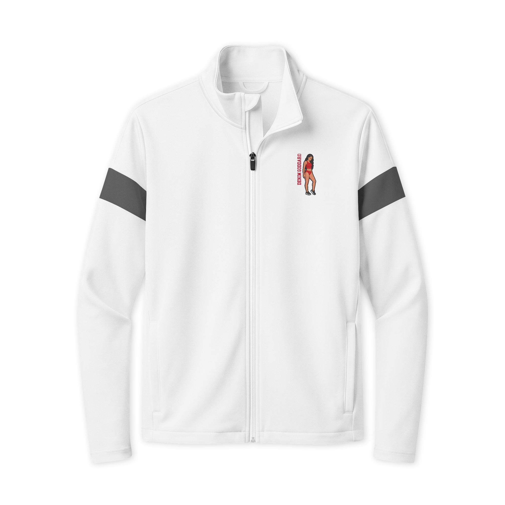 Travel Full-Zip Jacket — character_name_vertical in White/ Iron Grey