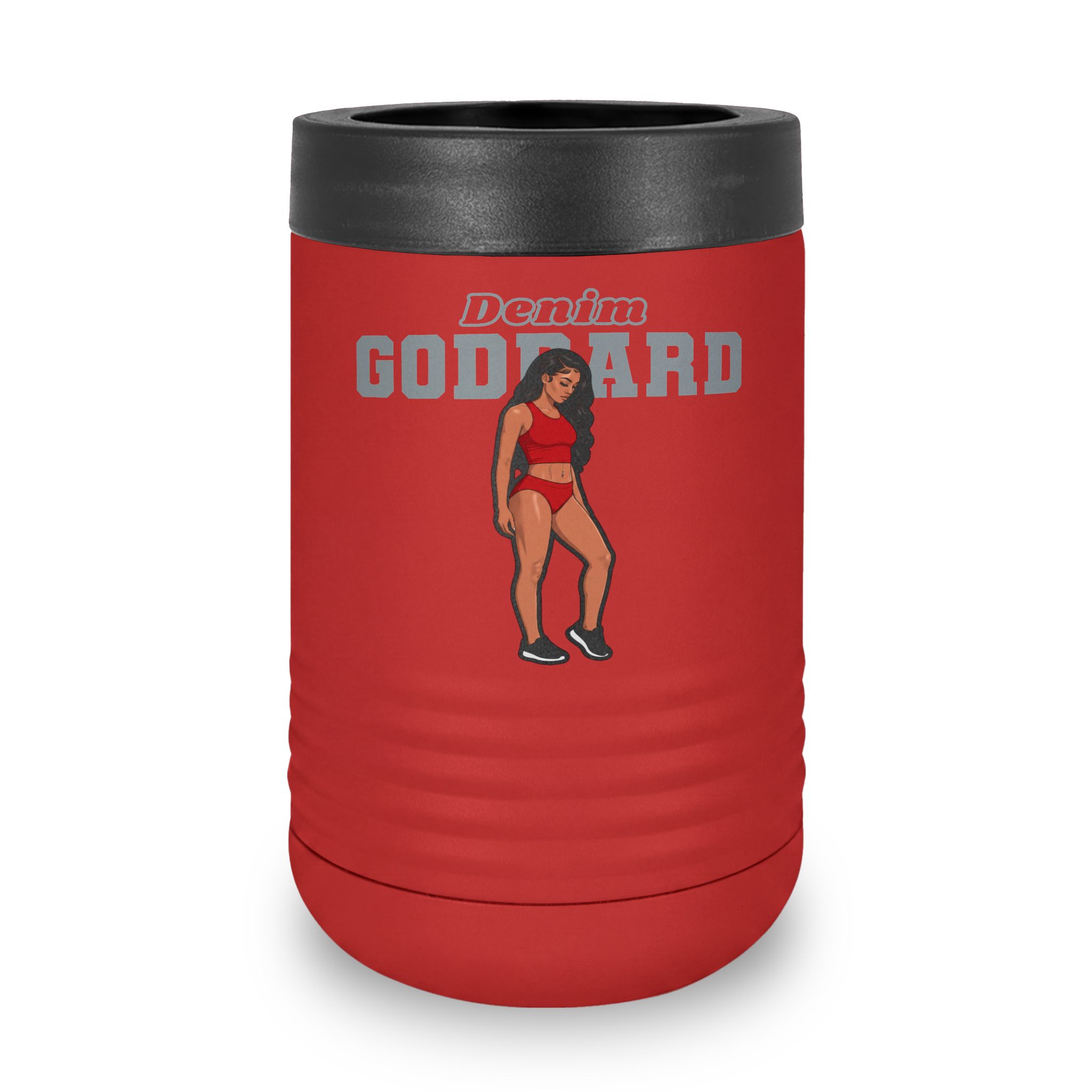 Stainless Can Cooler — character_name_arch in Red