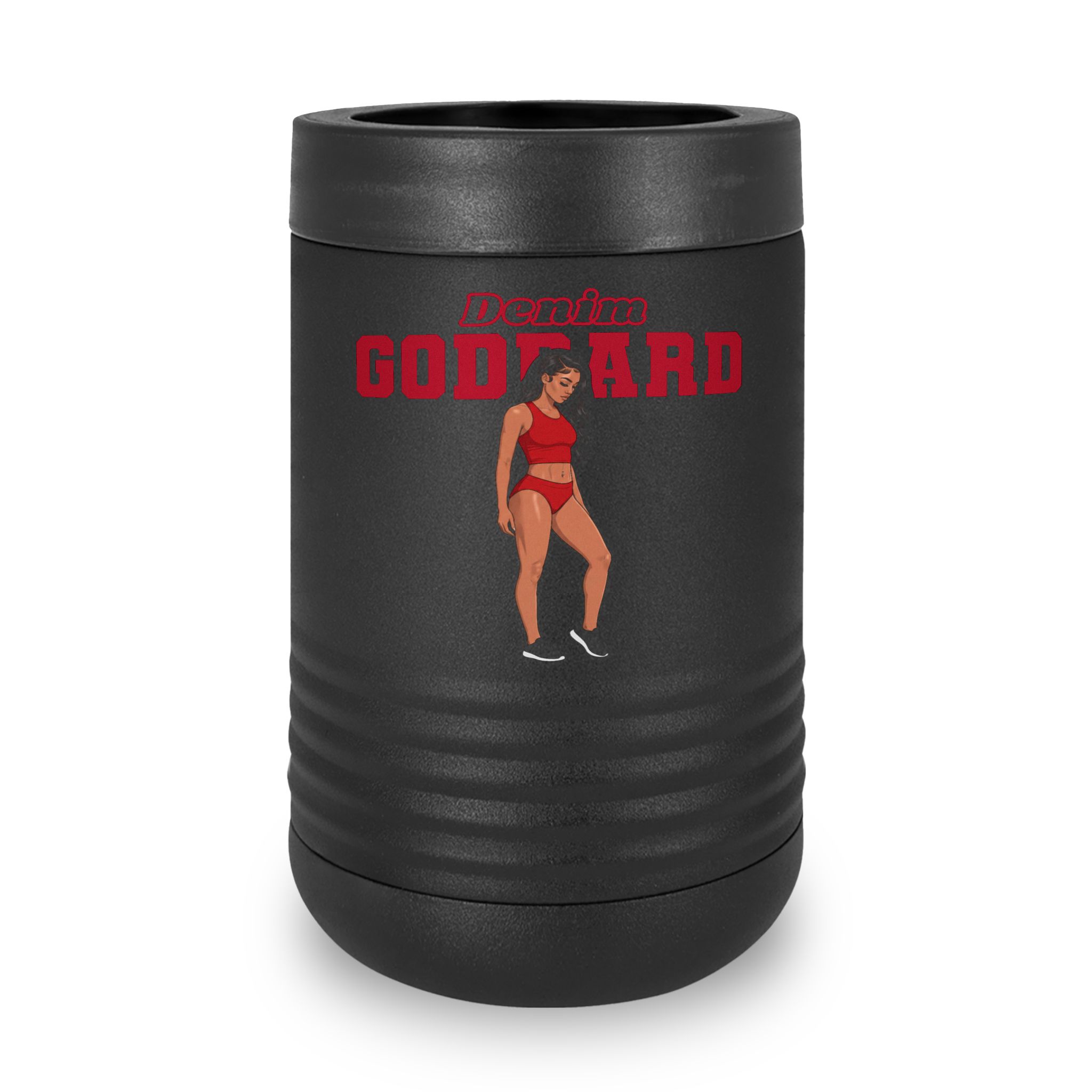 Stainless Can Cooler — character_name_arch in Black
