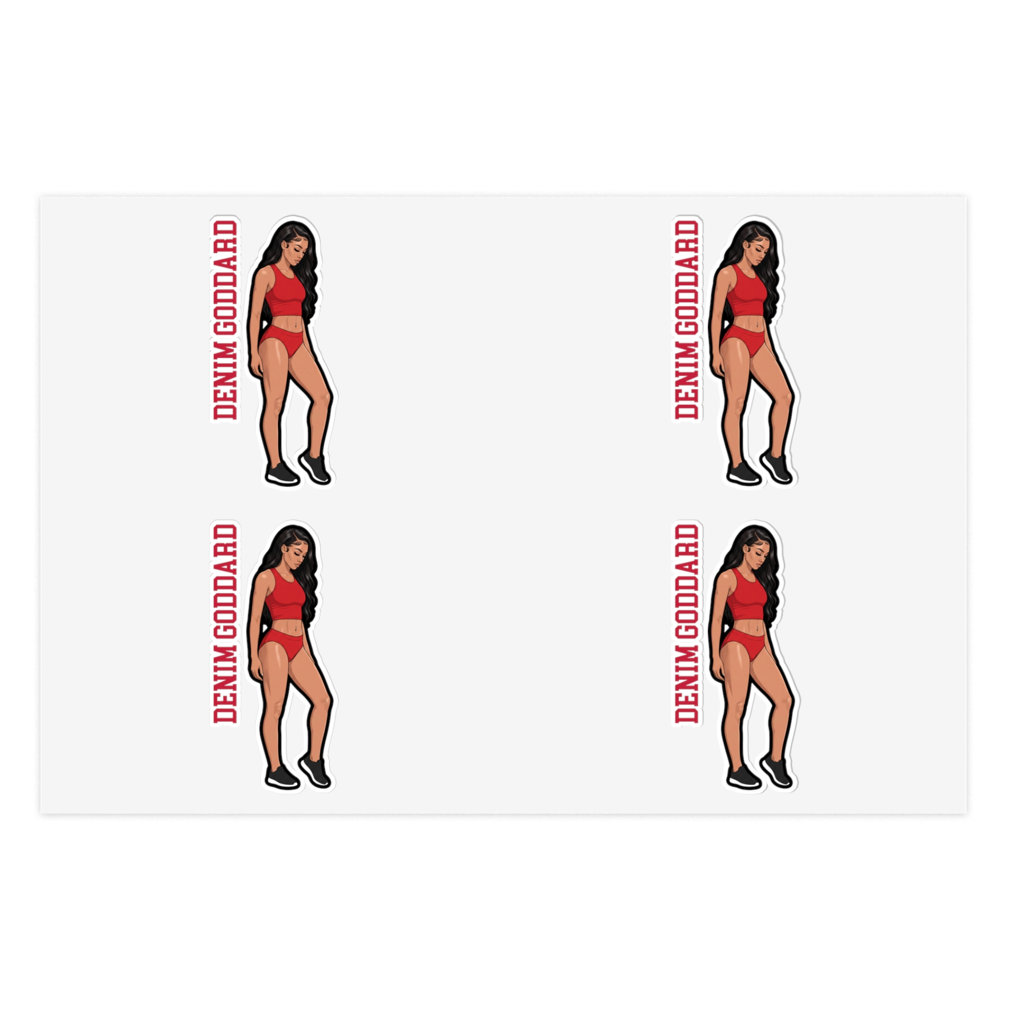 Sticker Sheet — character_name_vertical in Classic