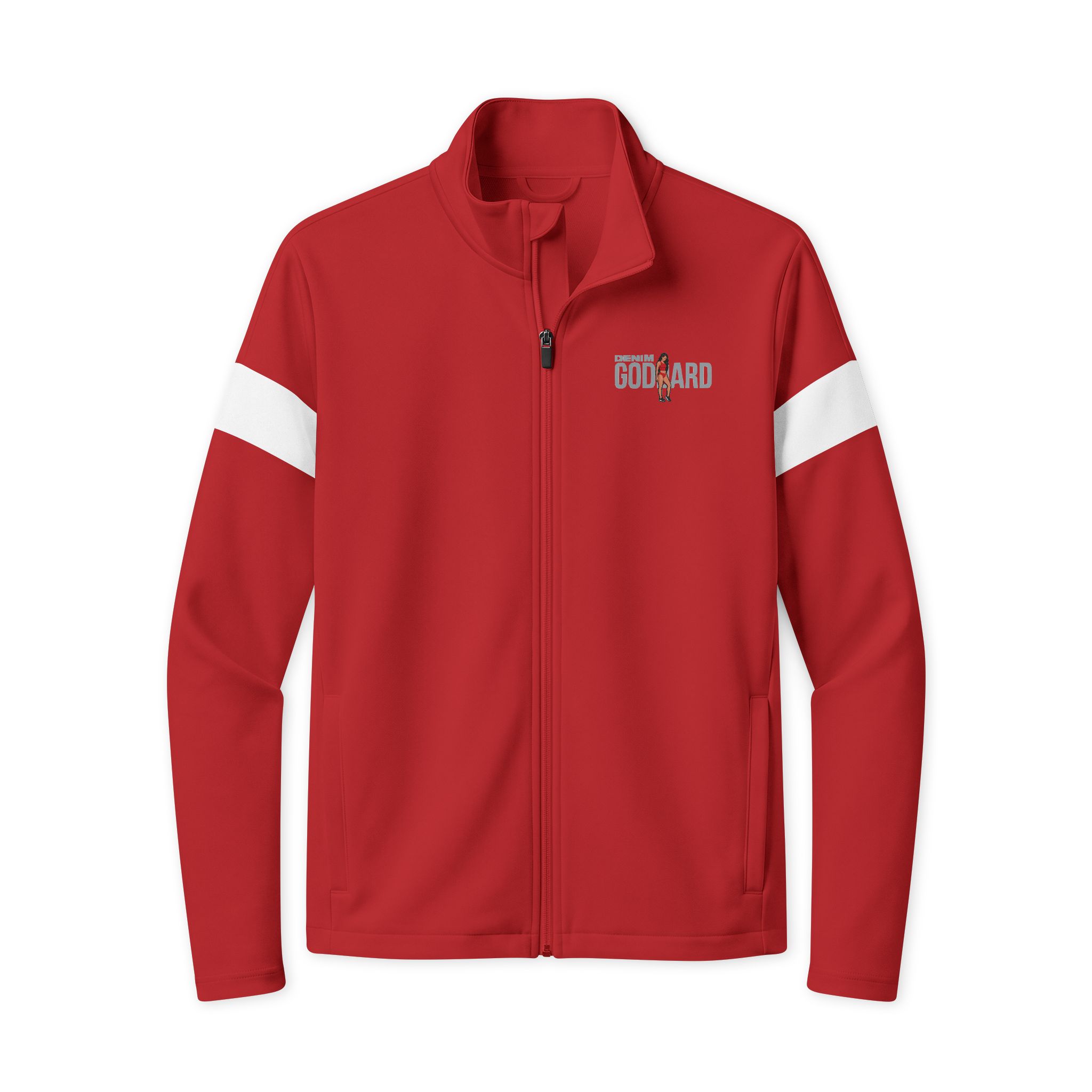 Travel Full-Zip Jacket — character_player_name in Deep Red/ White