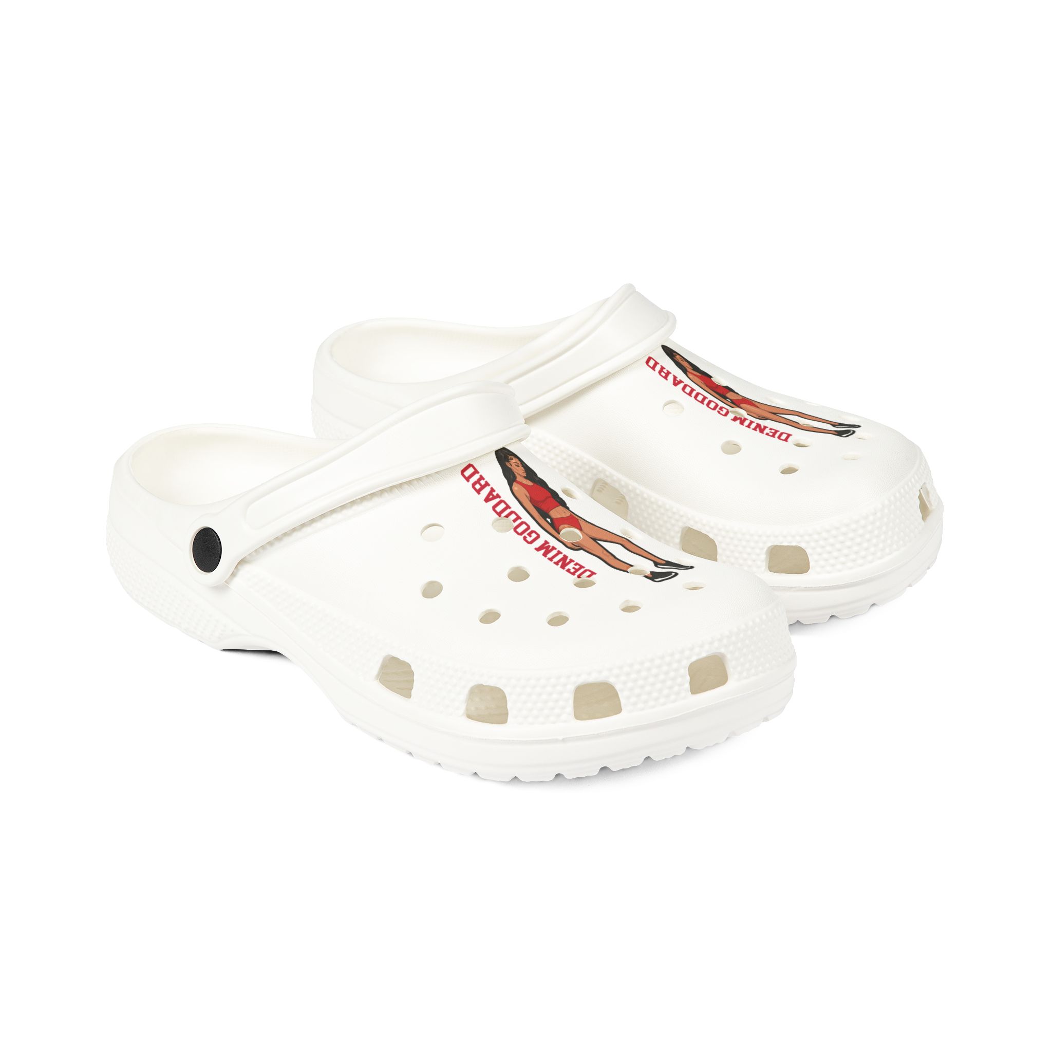 Rubber Clogs — character_name_vertical in White
