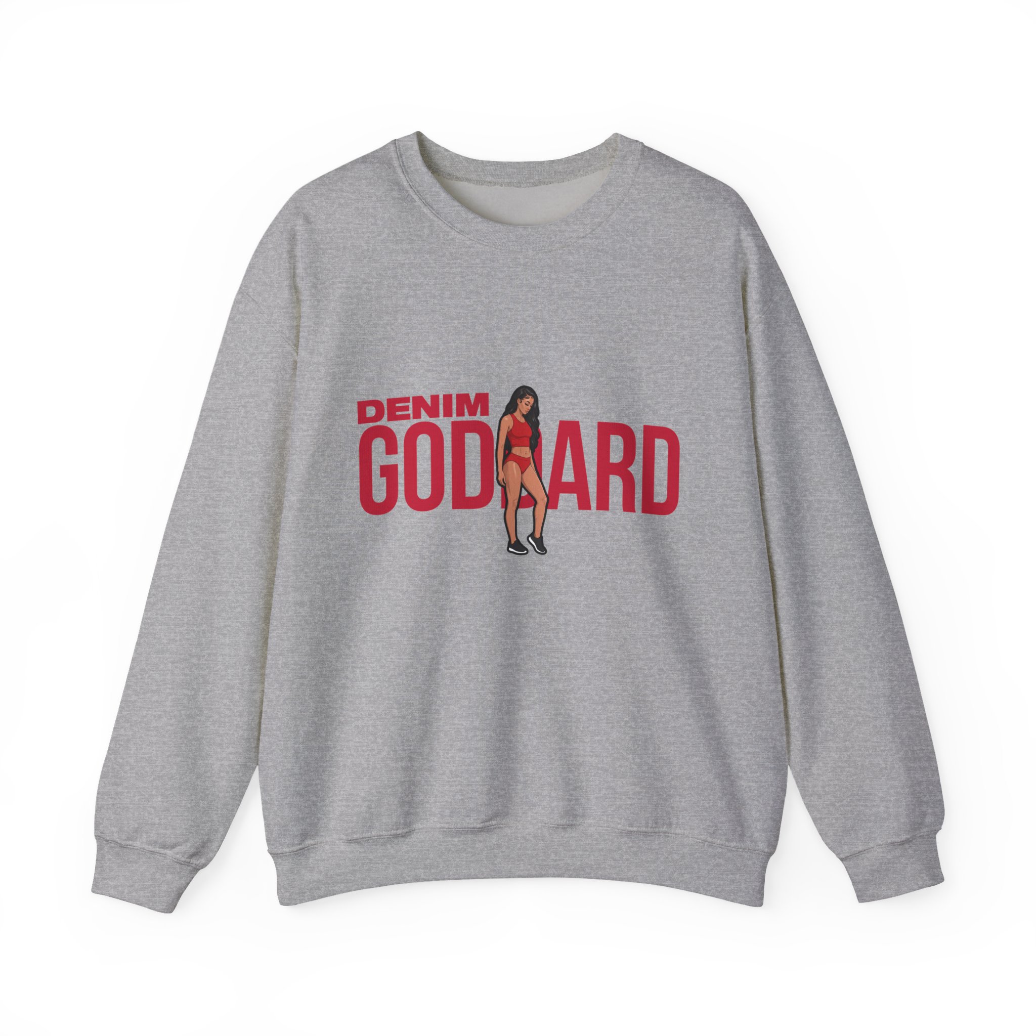Crewneck Sweatshirt — character_player_name in Grey