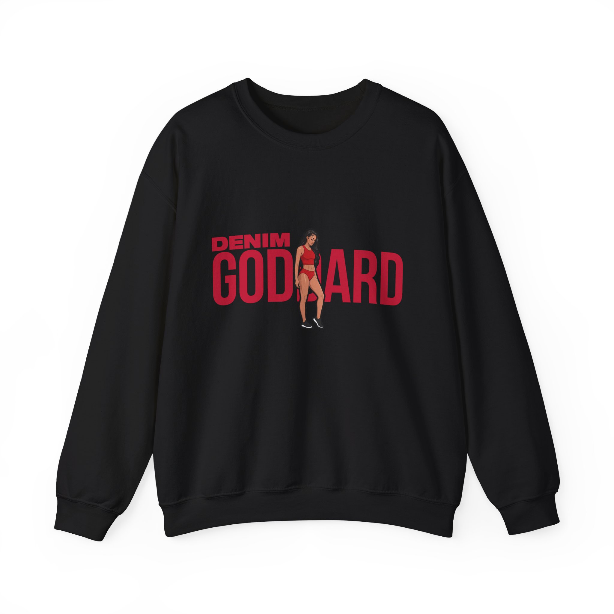 Crewneck Sweatshirt — character_player_name in Black