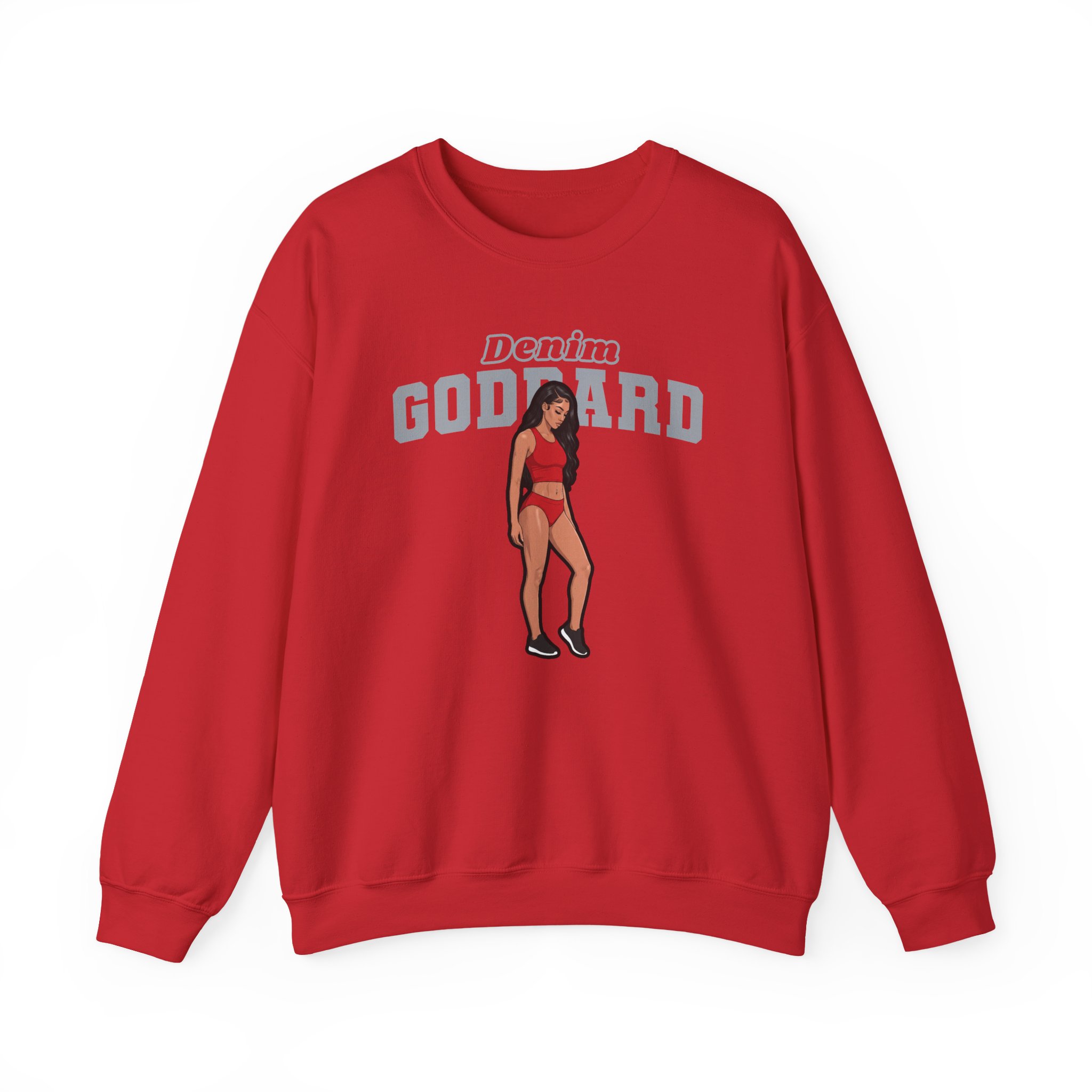 Crewneck Sweatshirt — character_name_arch in Red
