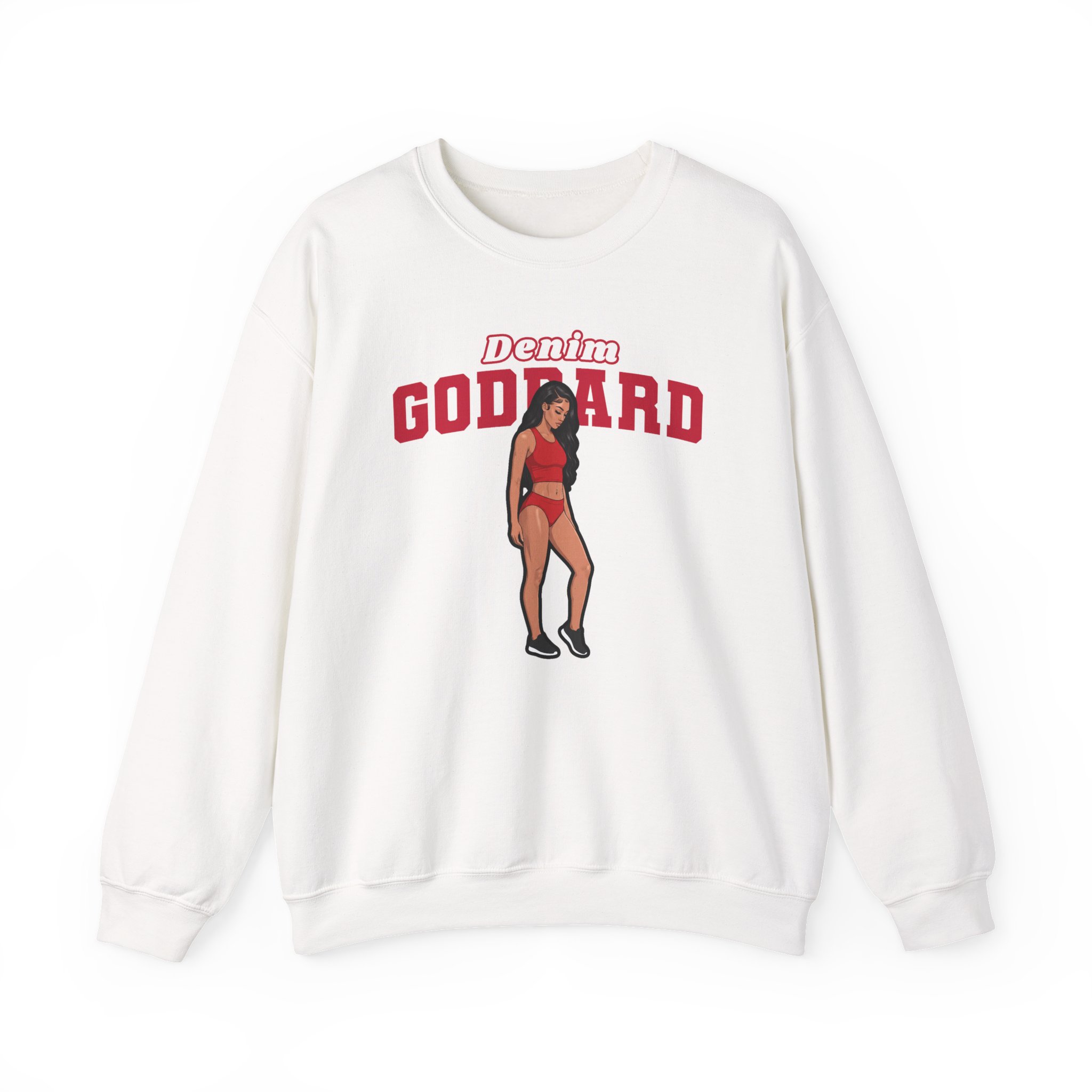 Crewneck Sweatshirt — character_name_arch in White