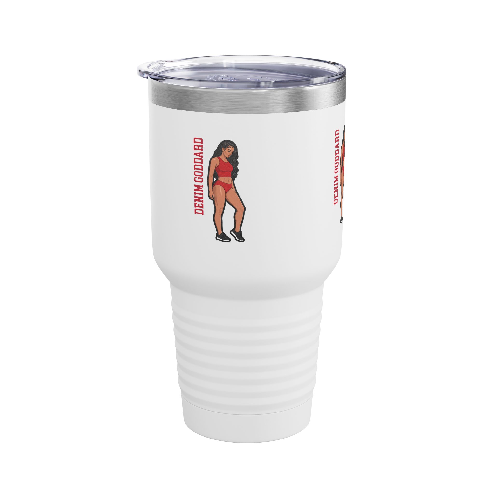 30oz Tumbler — character_name_vertical in White