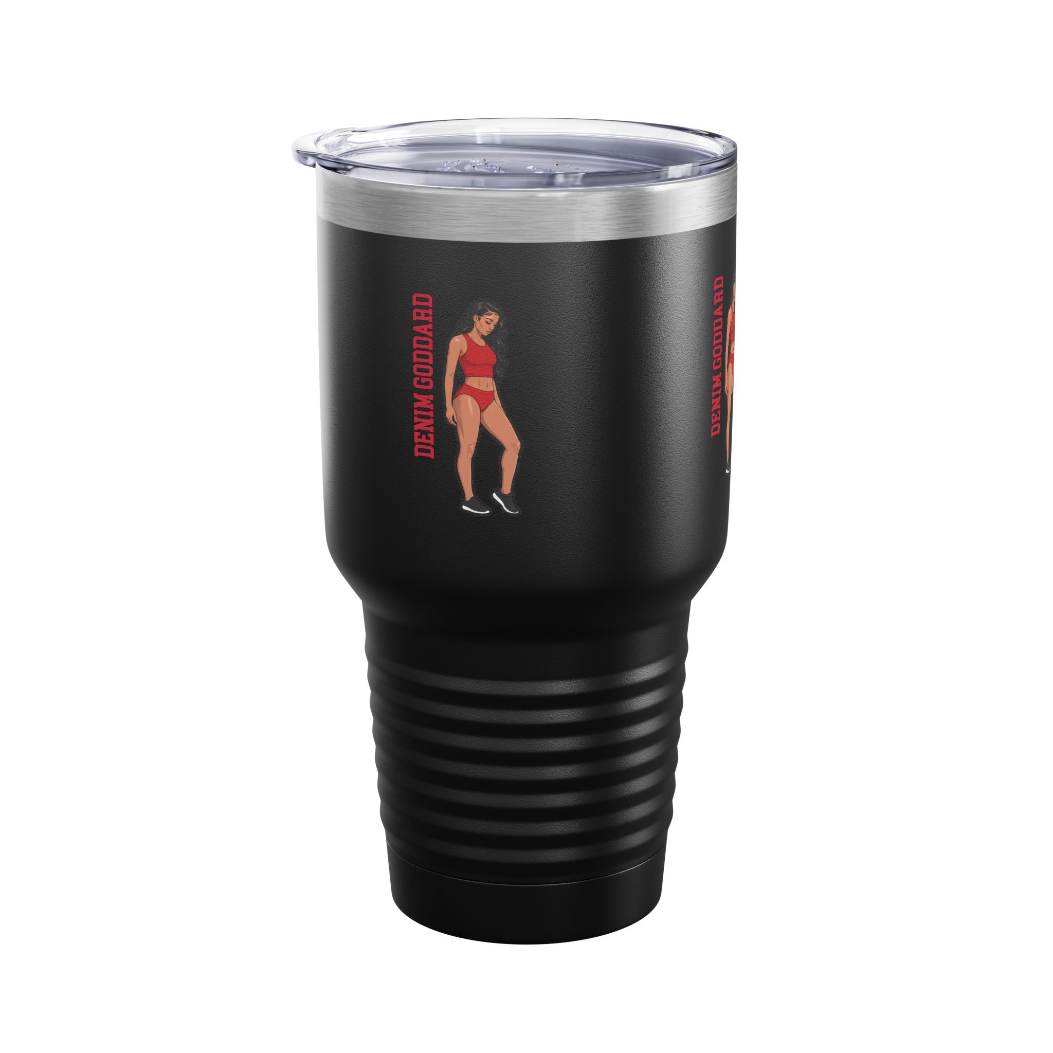 30oz Tumbler — character_name_vertical in Black