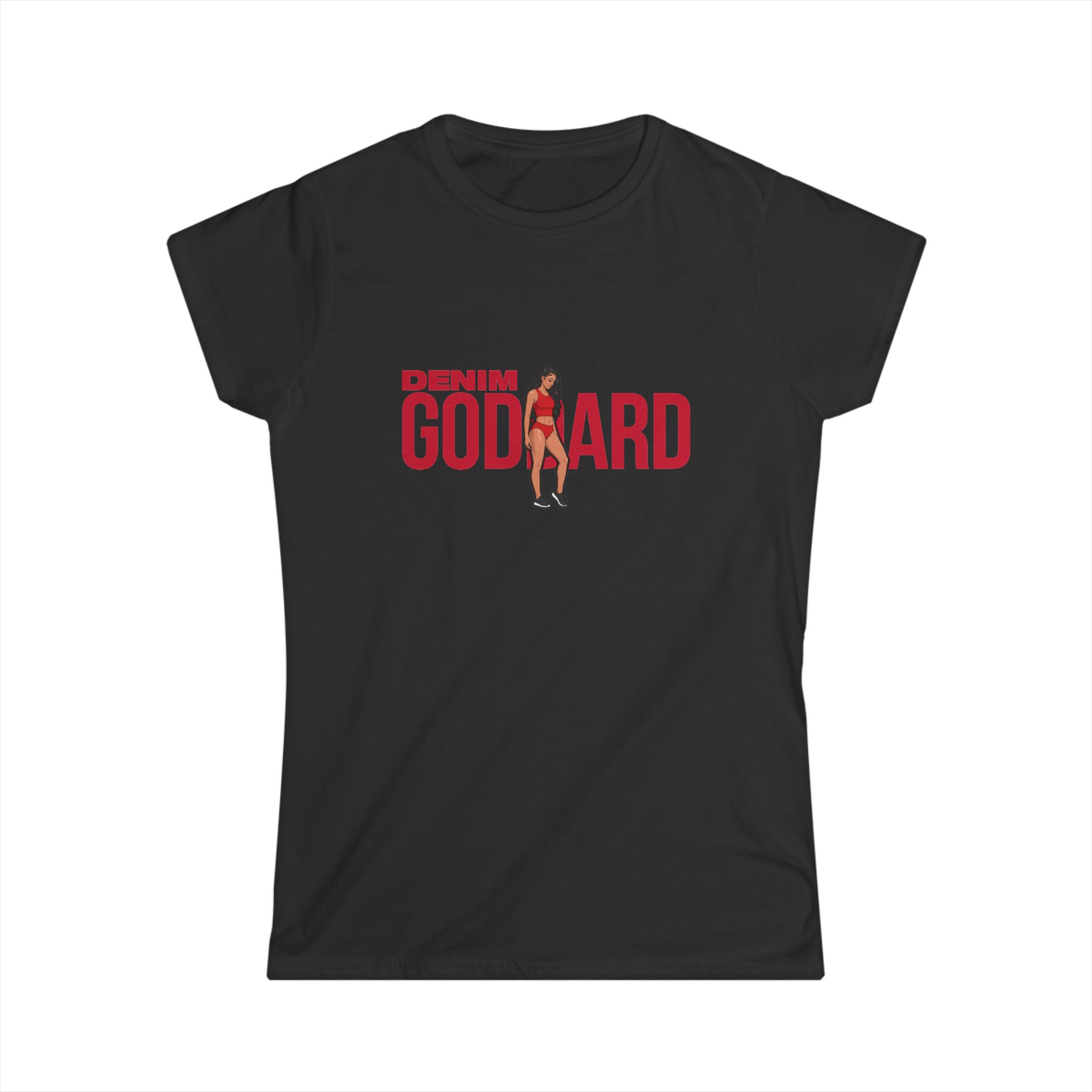 Women's Softstyle Tee — character_player_name in Black