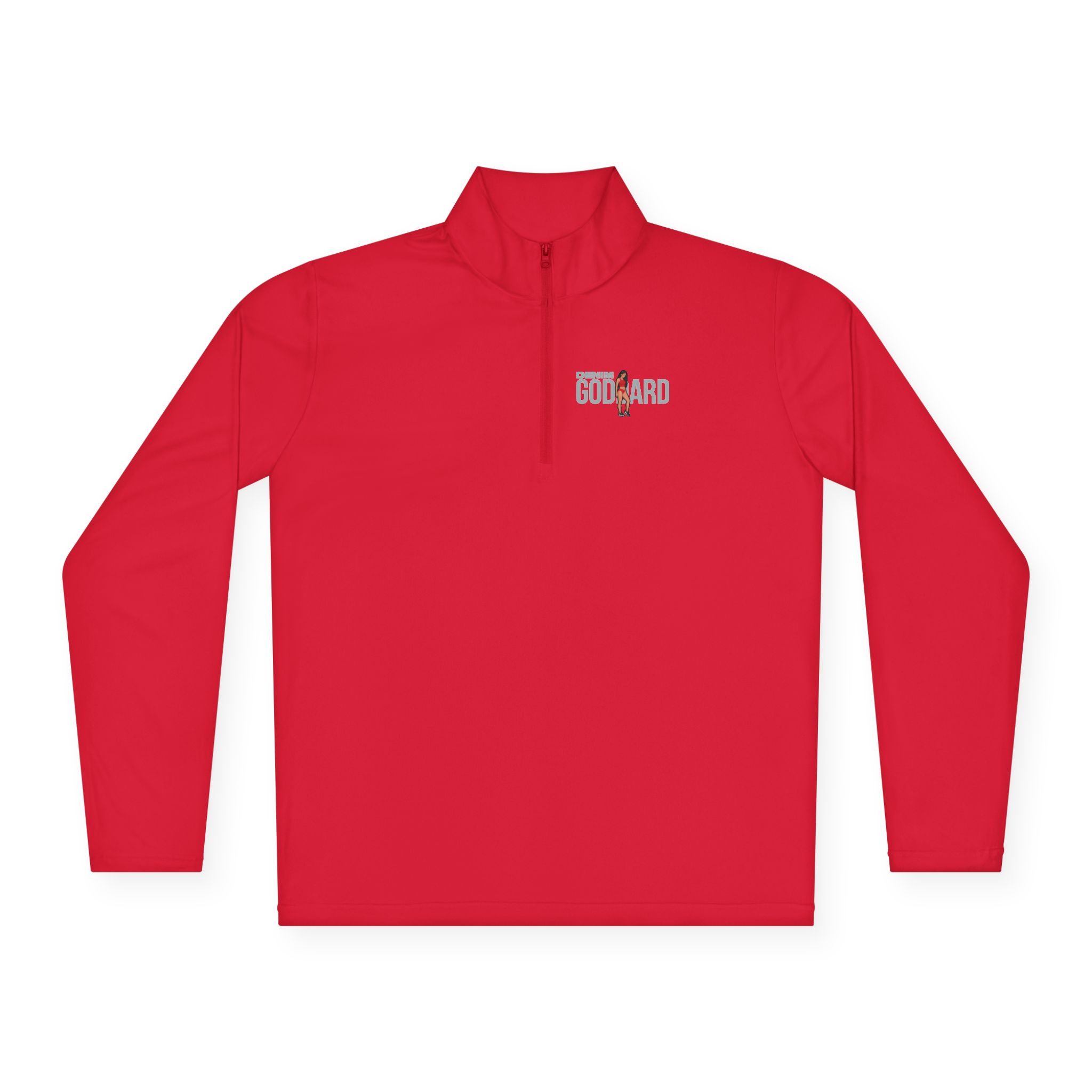 Q-Zip Pullover — character_player_name in Red