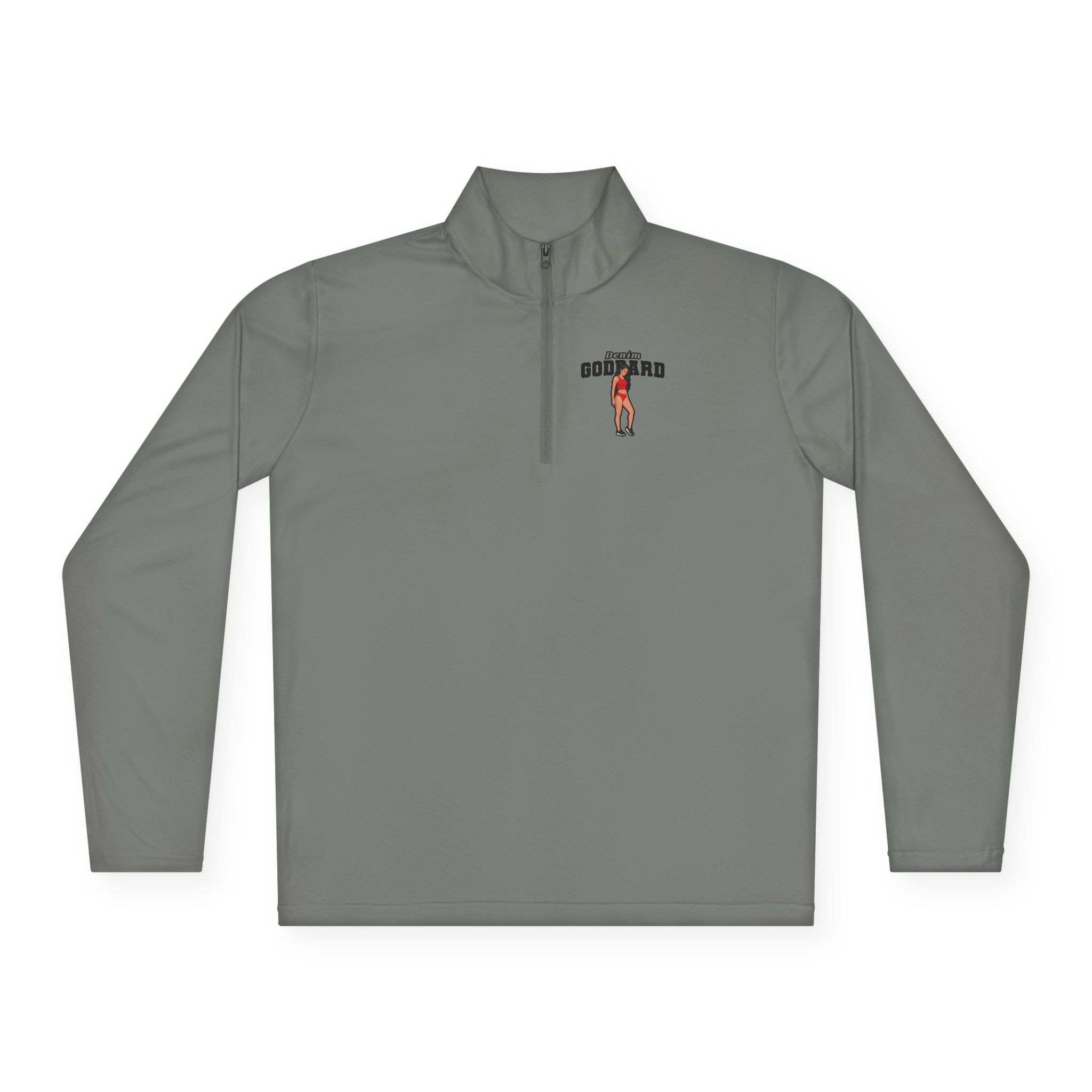 Q-Zip Pullover — character_name_arch in Grey