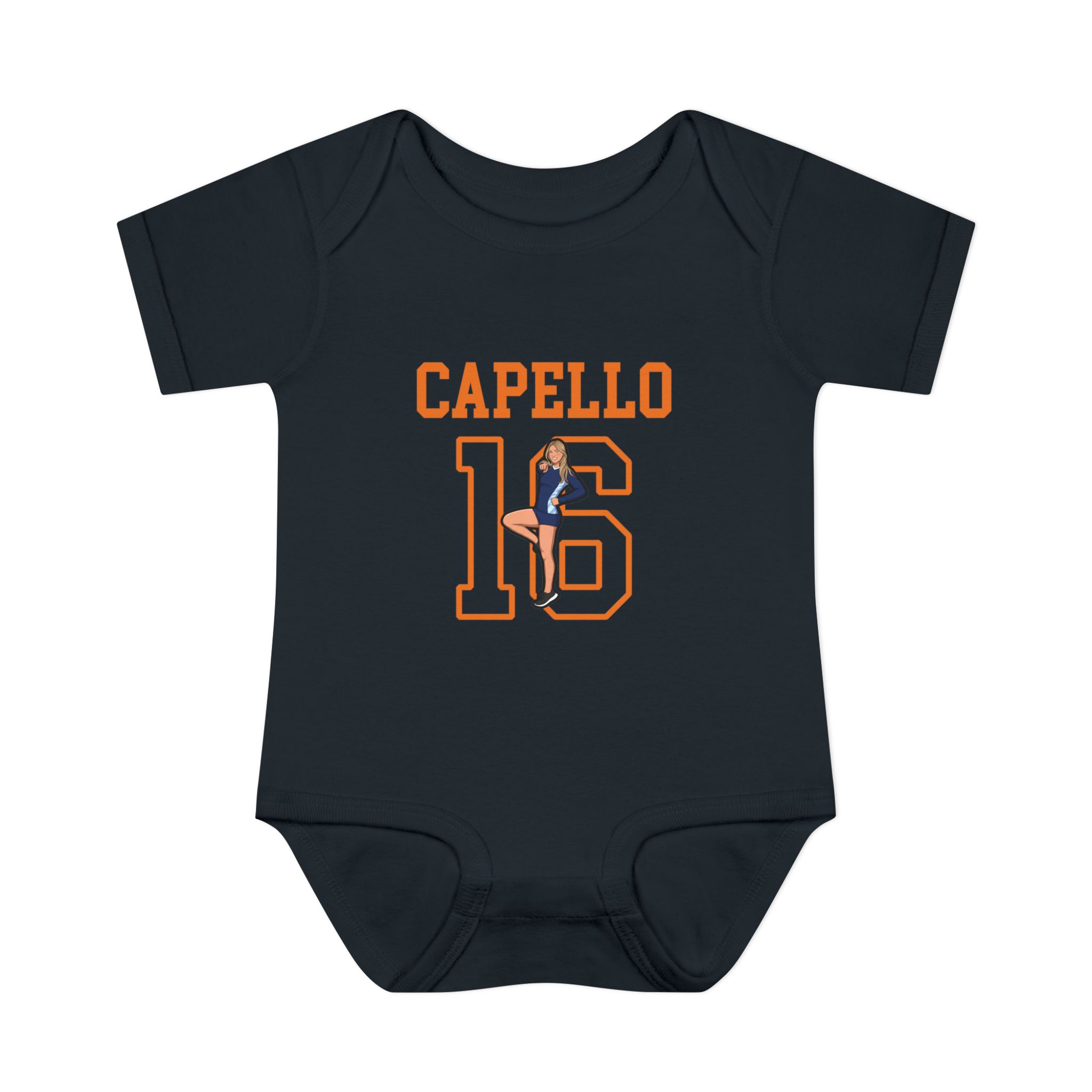 Baby Onesie — character_shirsey in Black