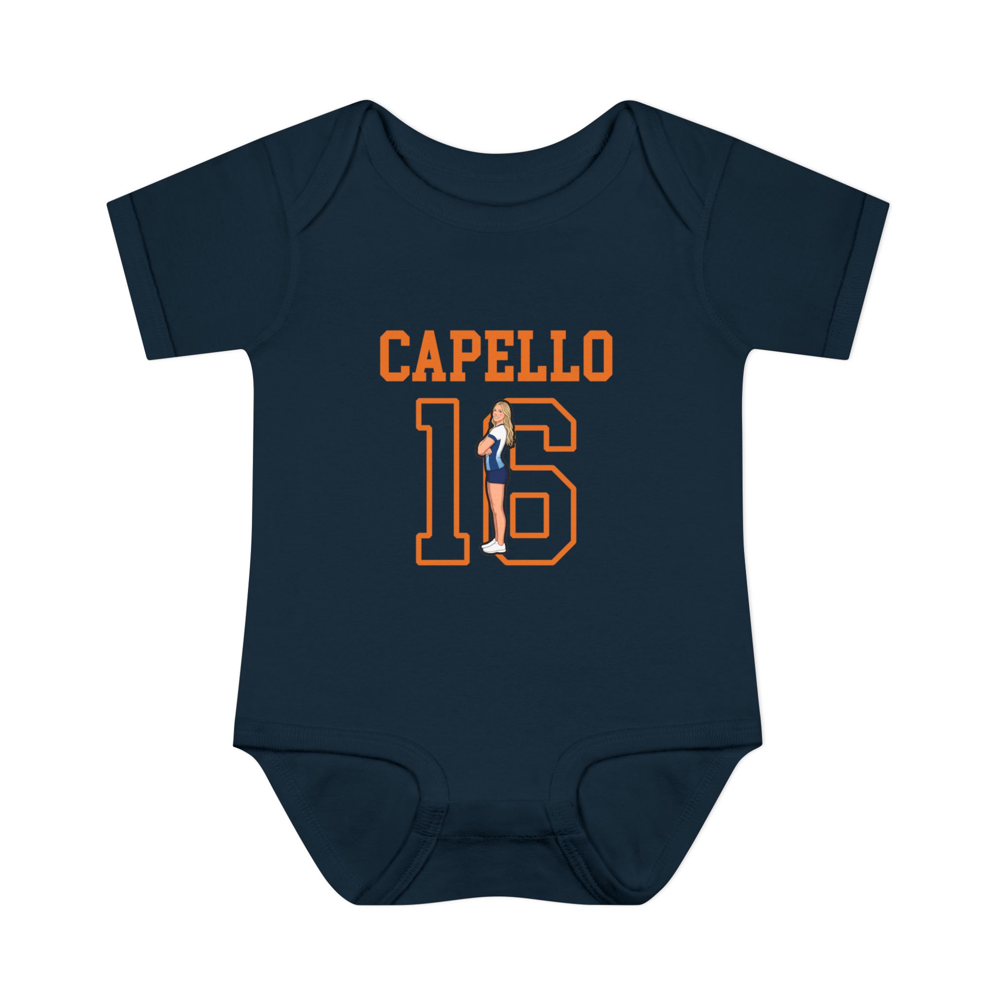 Baby Onesie — character_shirsey in Navy