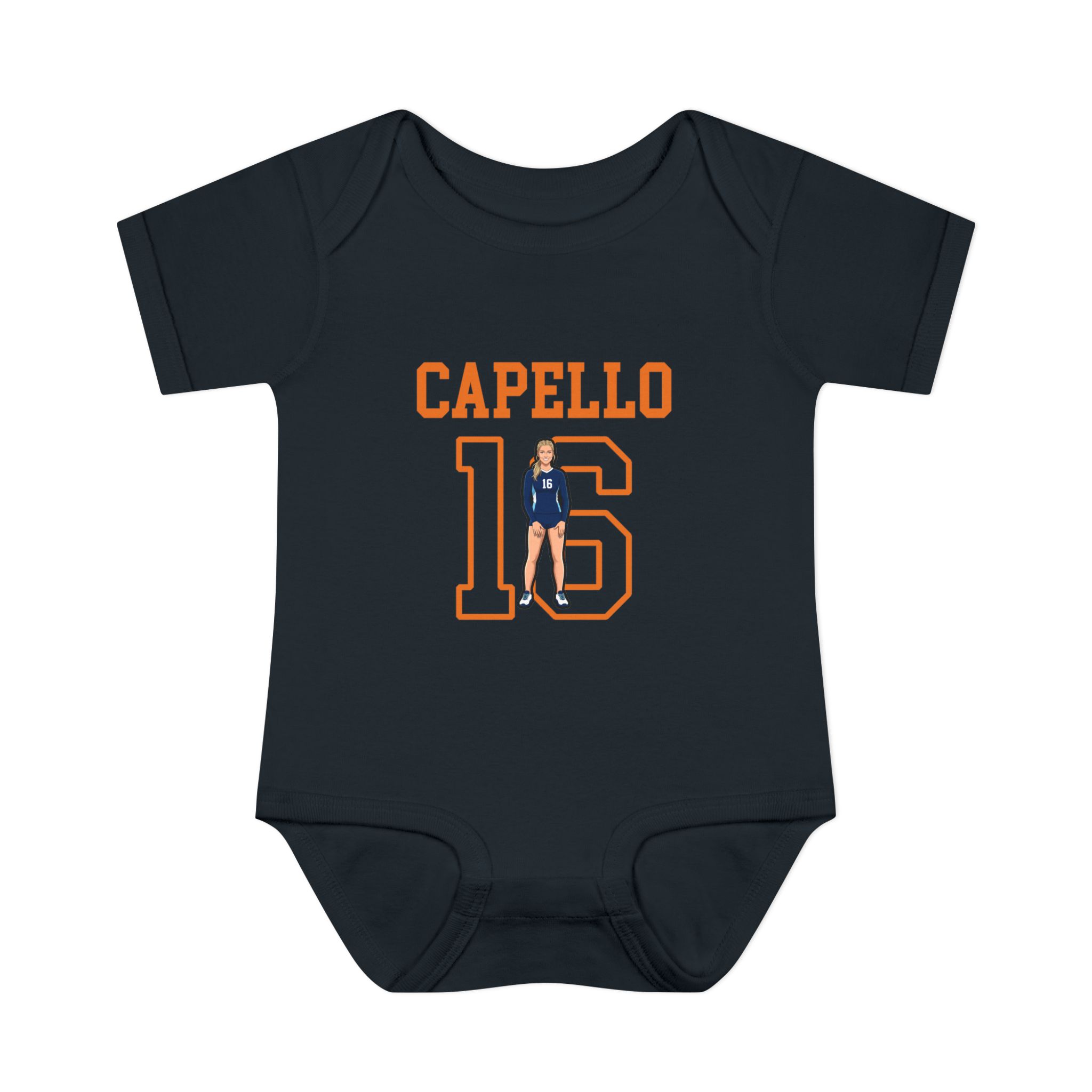 Baby Onesie — character_shirsey in Black