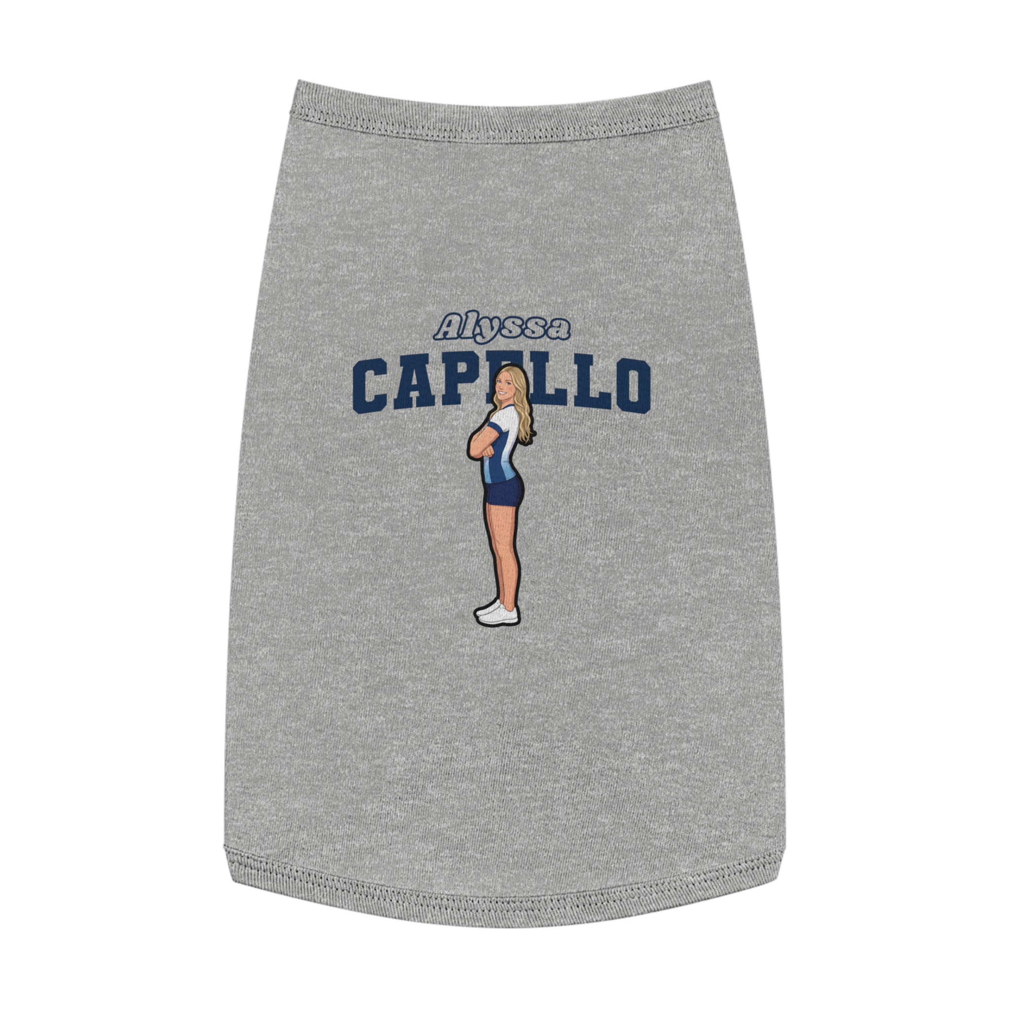 Pet Tank Top — character_name_arch in White