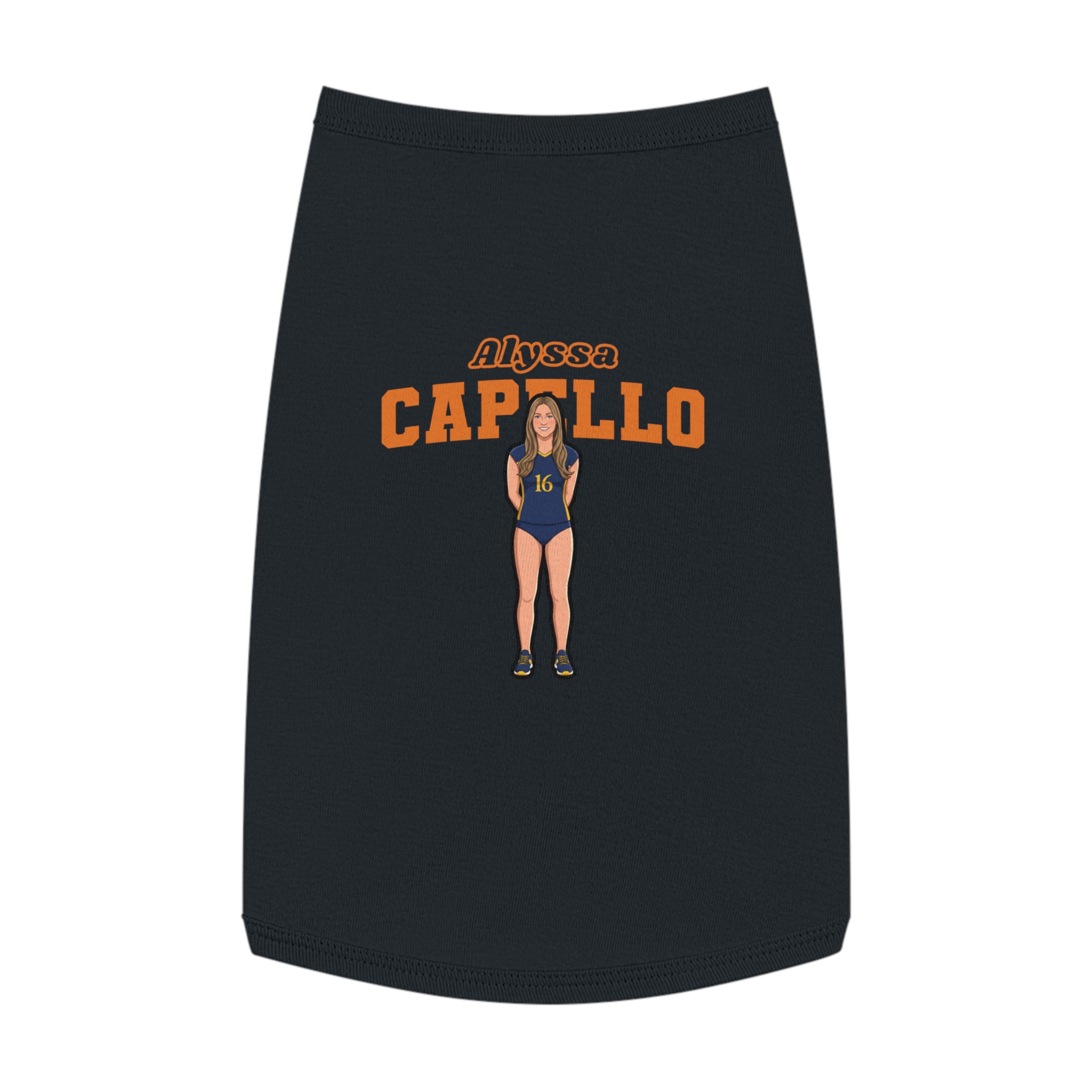 Pet Tank Top — character_name_arch in Black