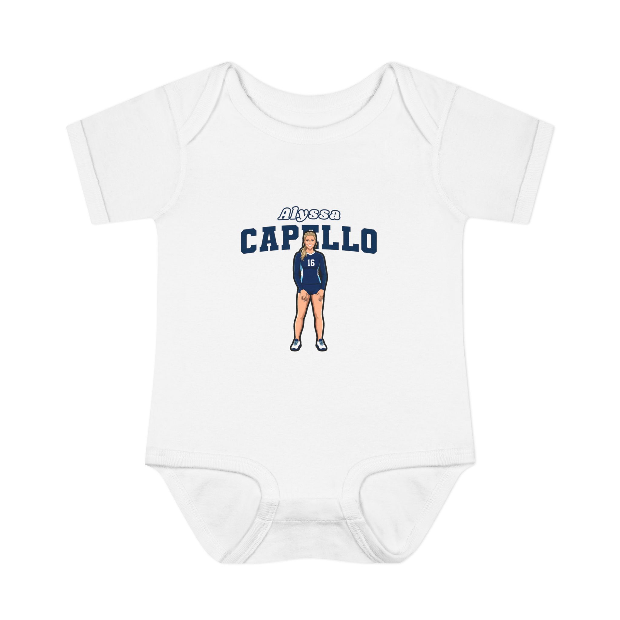 Baby Onesie — character_name_arch in White