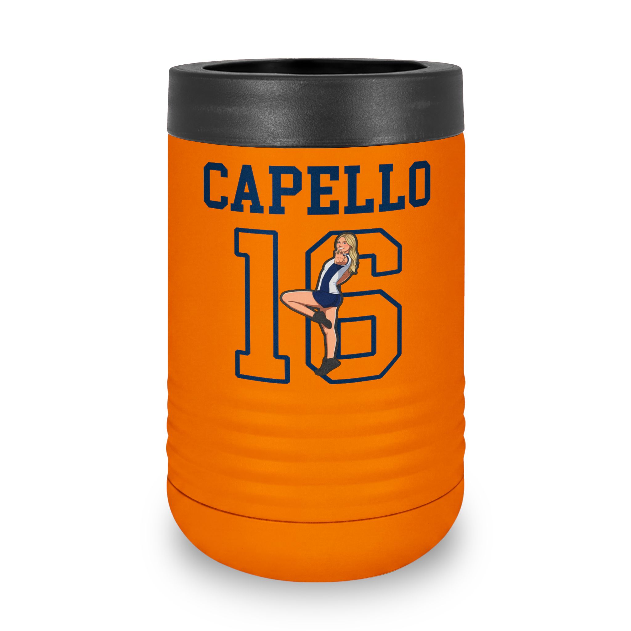 Stainless Can Cooler — character_shirsey in Orange