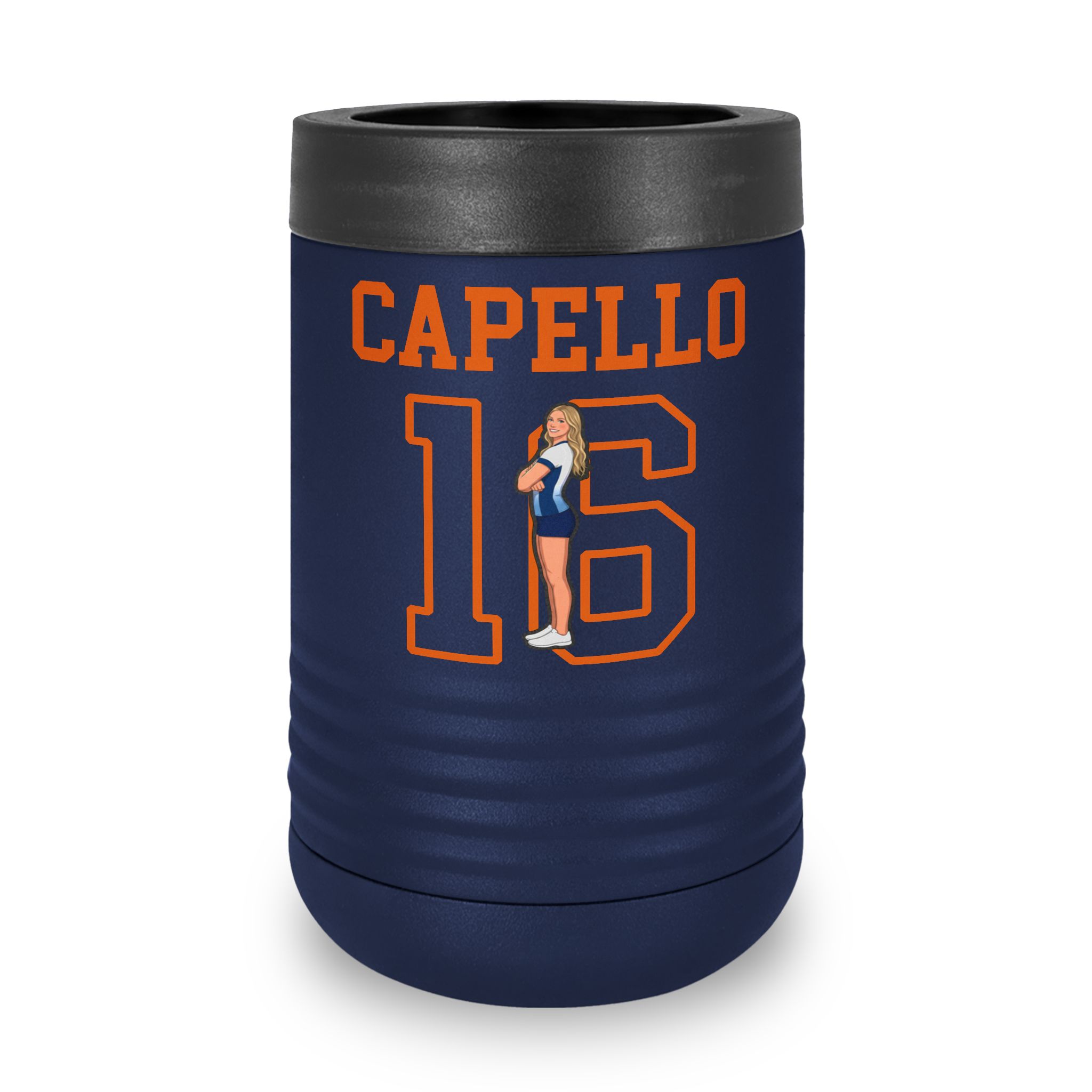 Stainless Can Cooler — character_shirsey in Navy