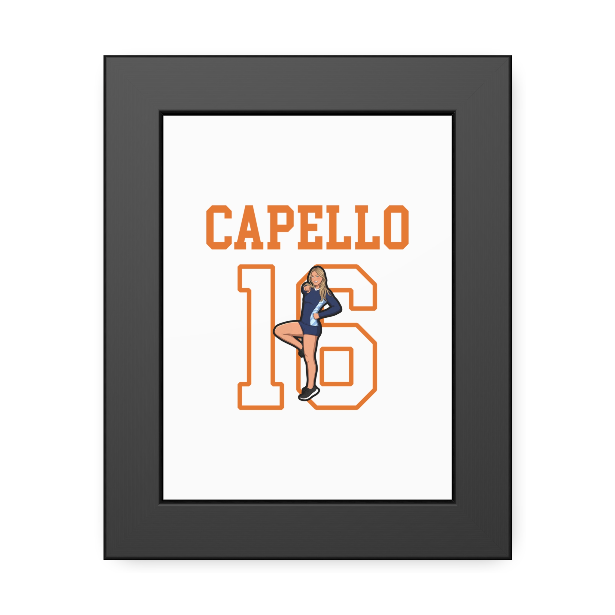 Framed Poster — character_shirsey in Black