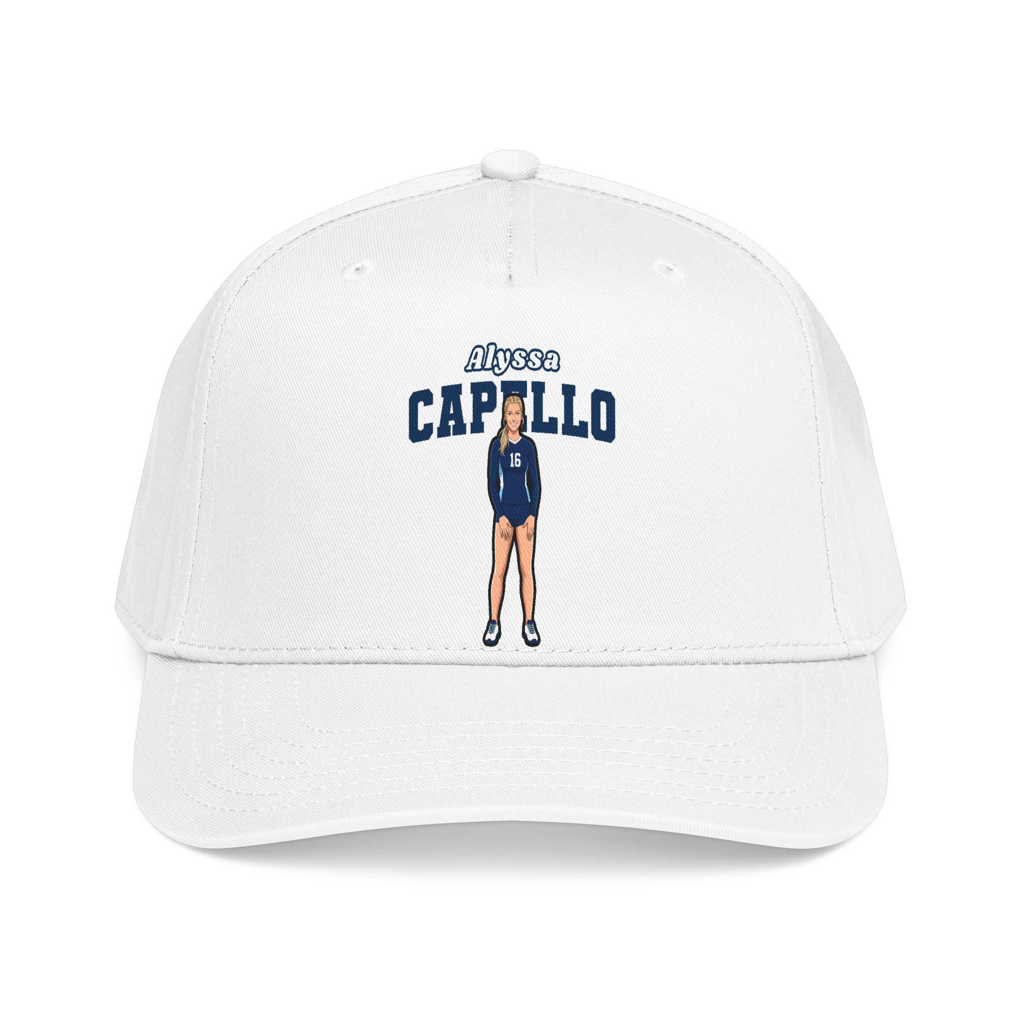 Baseball Cap — character_name_arch in White