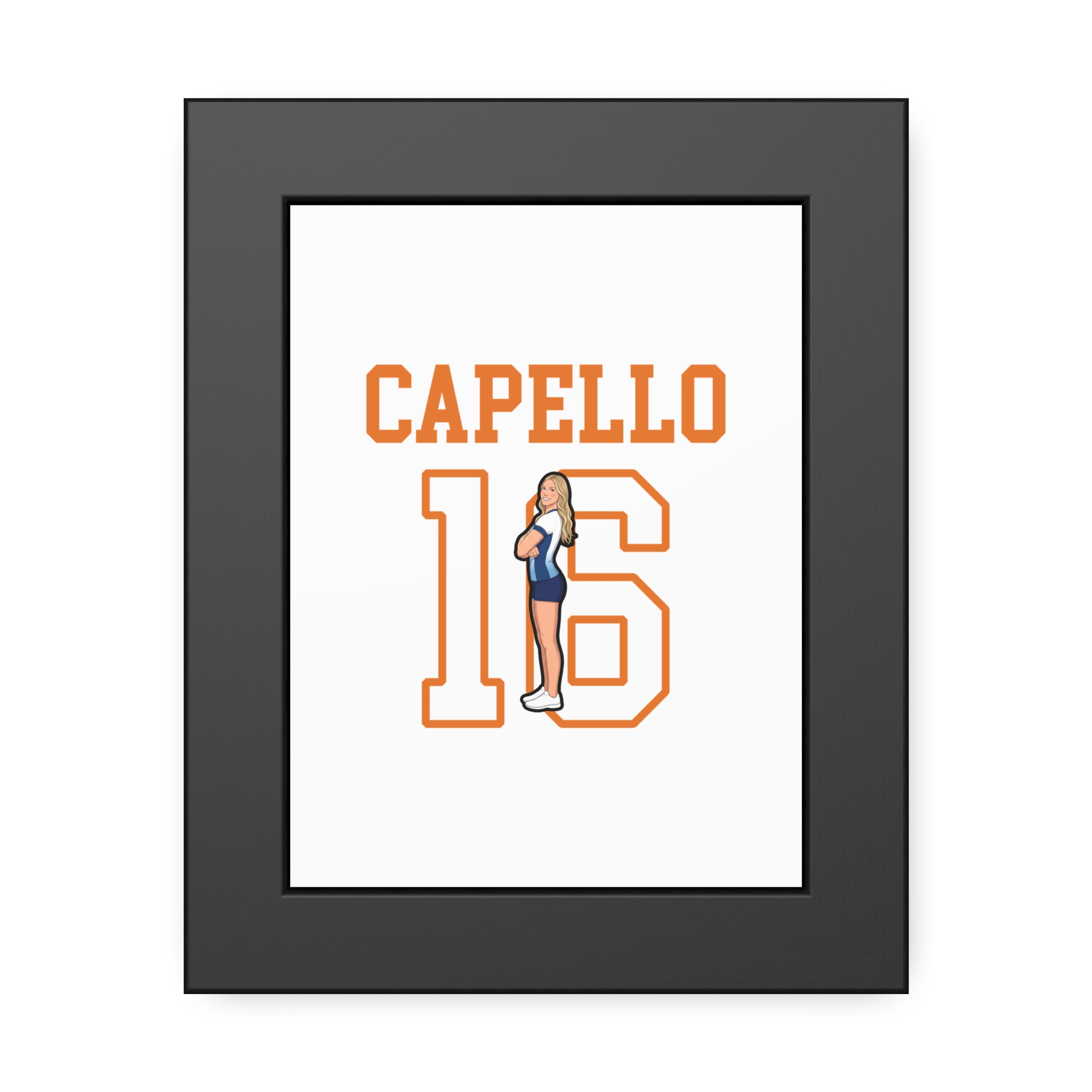 Framed Poster — character_shirsey in Black