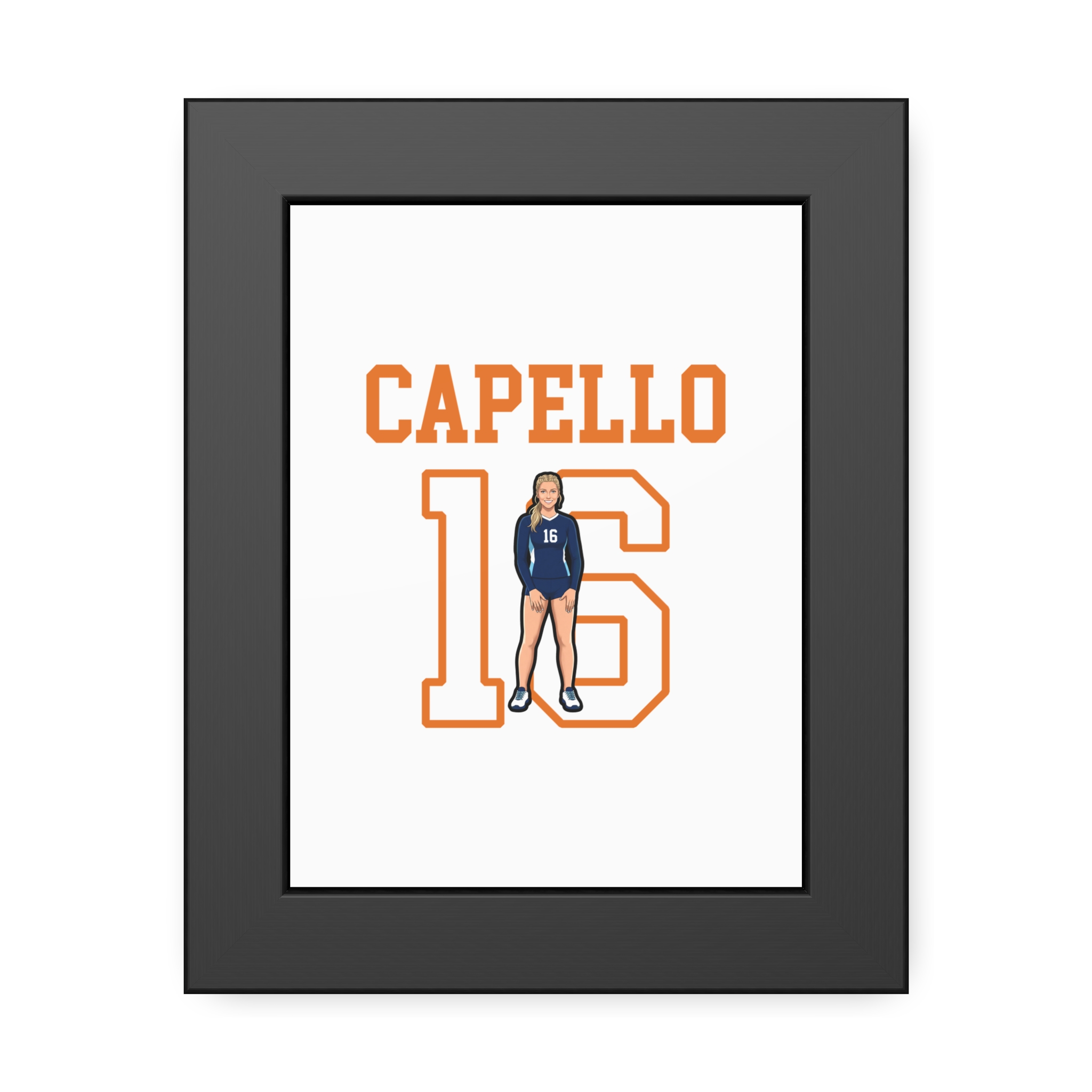 Framed Poster — character_shirsey in Black