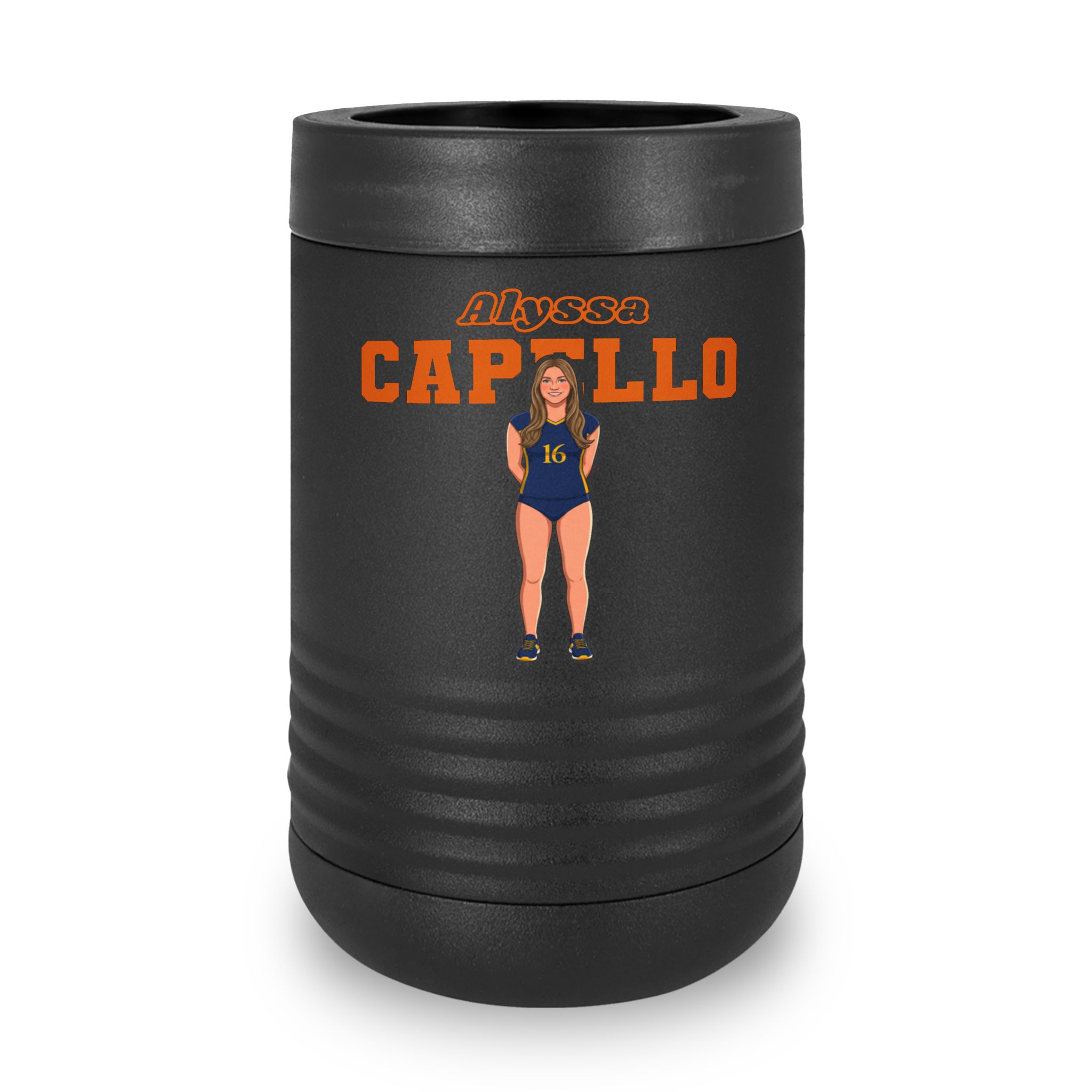 Stainless Can Cooler — character_name_arch in Black